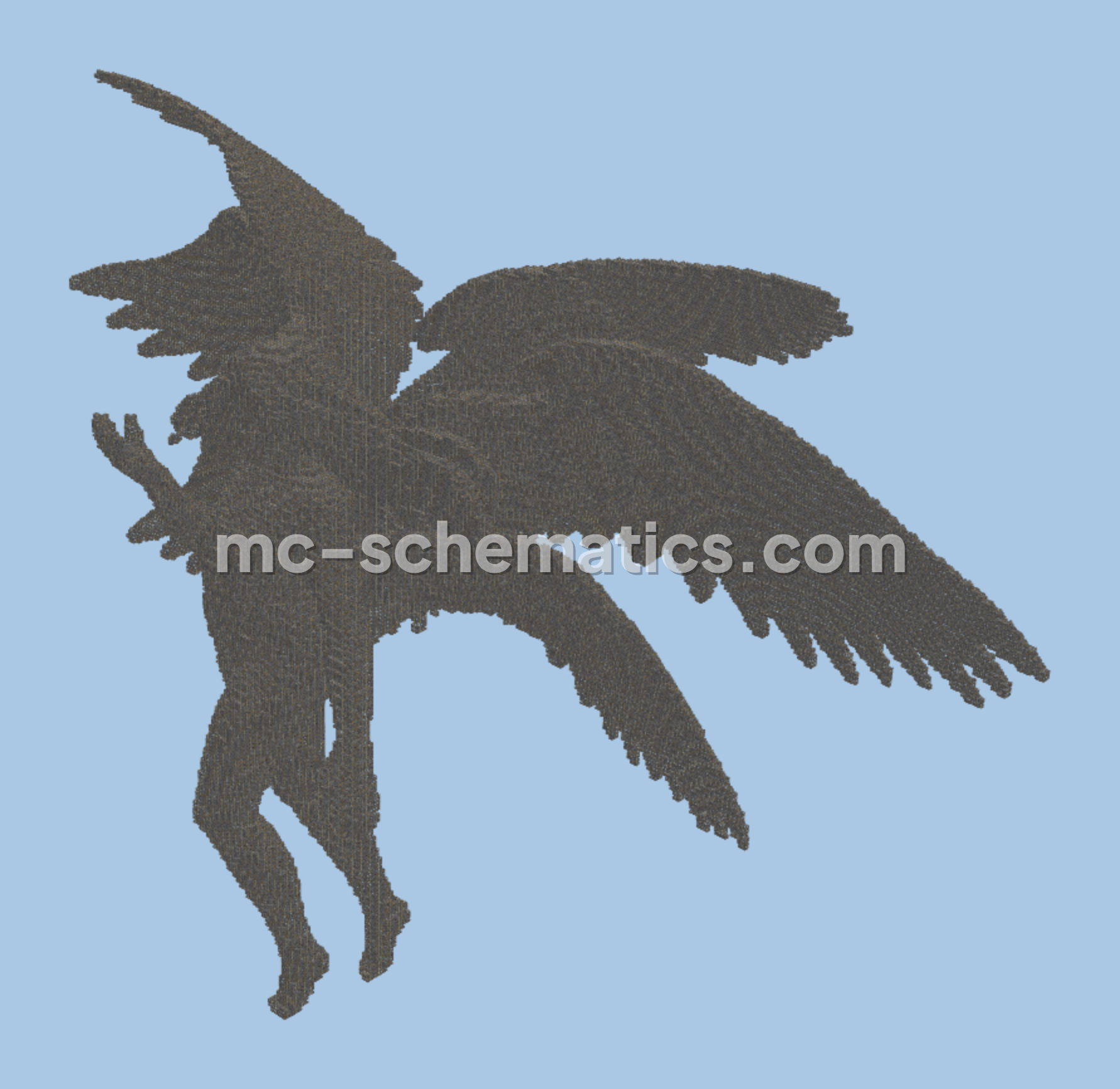 Angel Statue Minecraft schematic preview