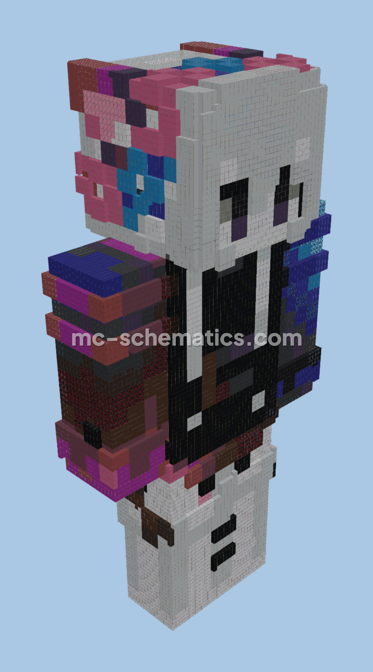 Anime Girl Skin Statue (120 Height) Minecraft schematic preview