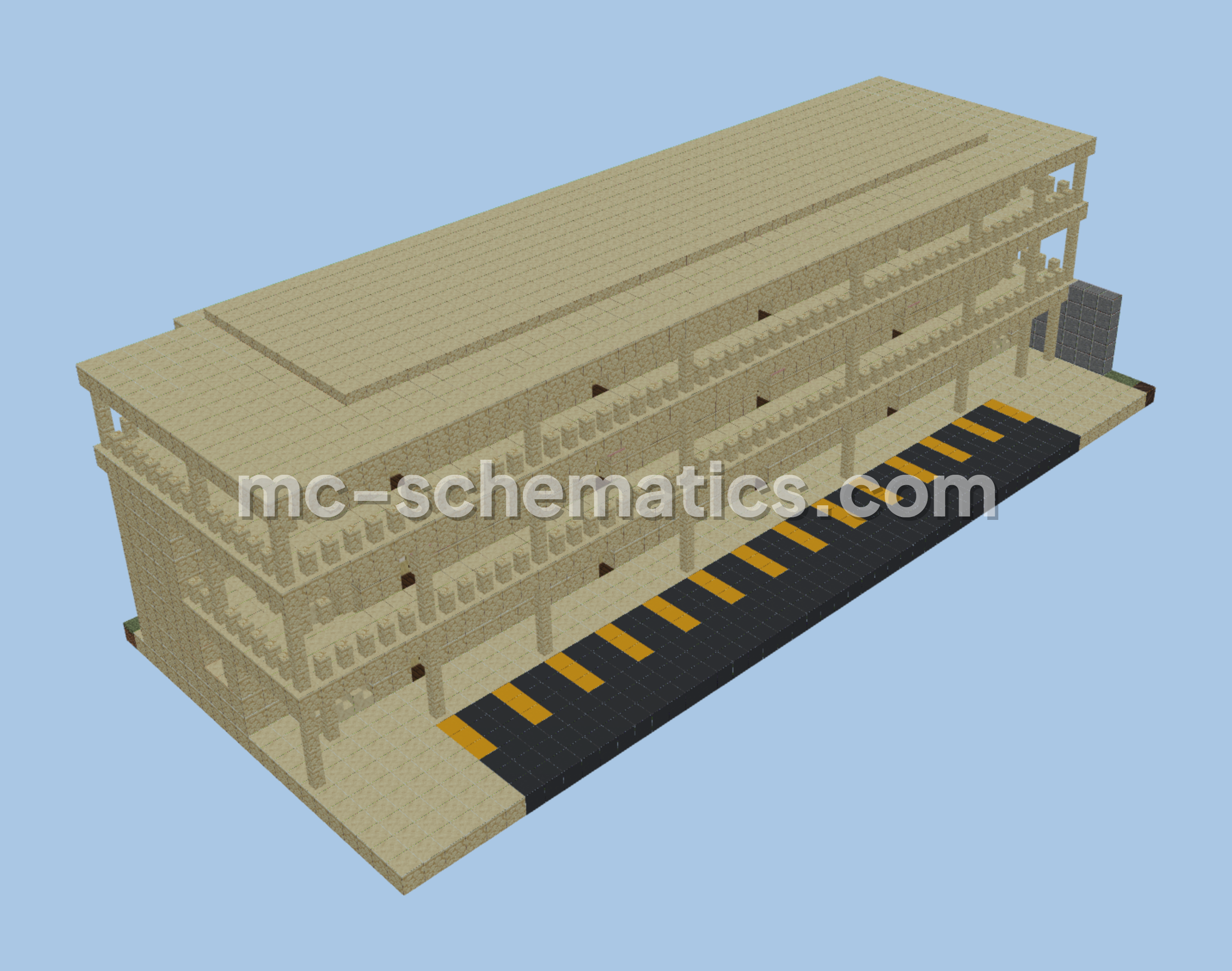 Apartment Building With 12 Units Minecraft schematic preview