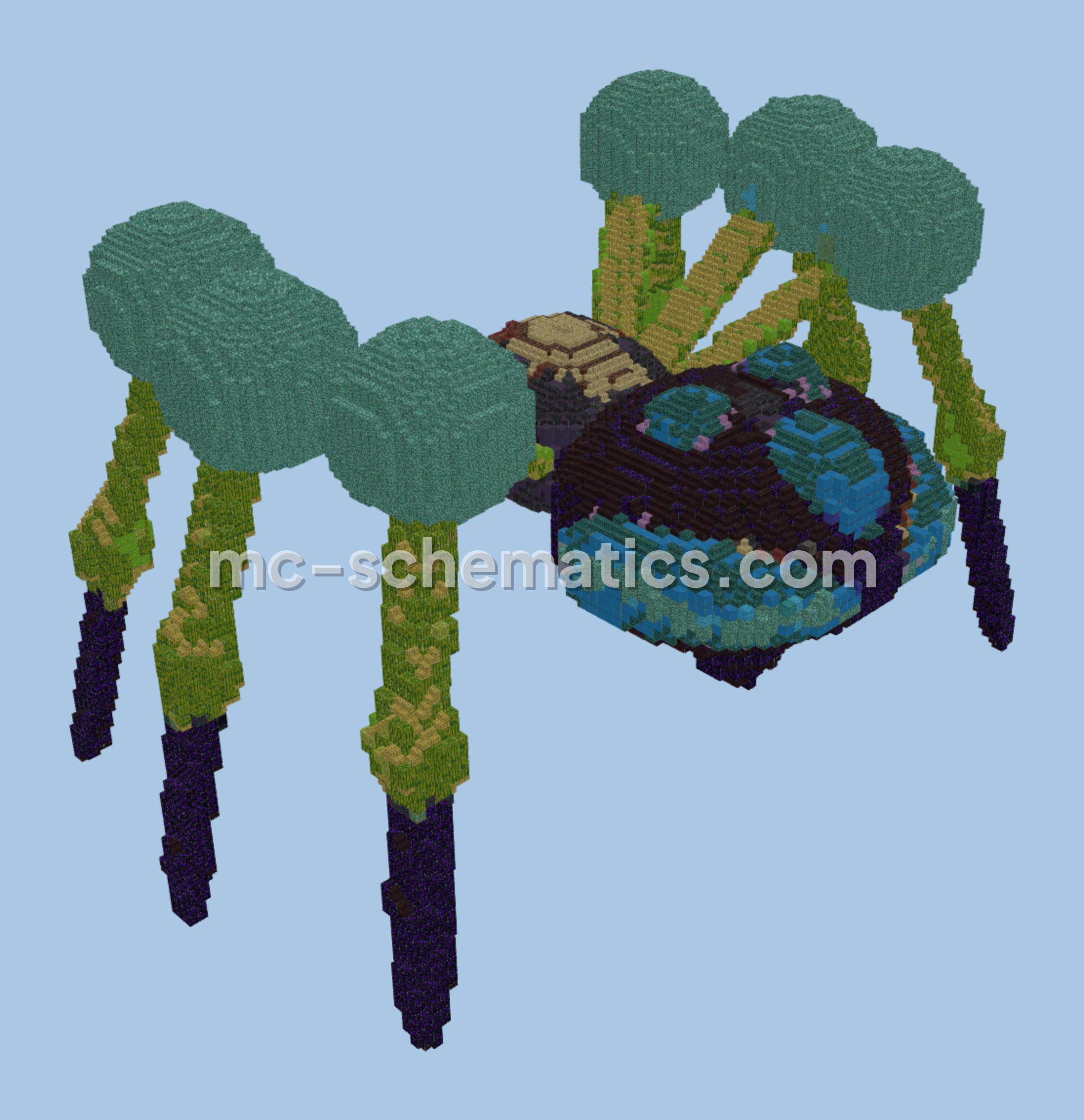 Araquanid Pokemon Structure Minecraft schematic preview