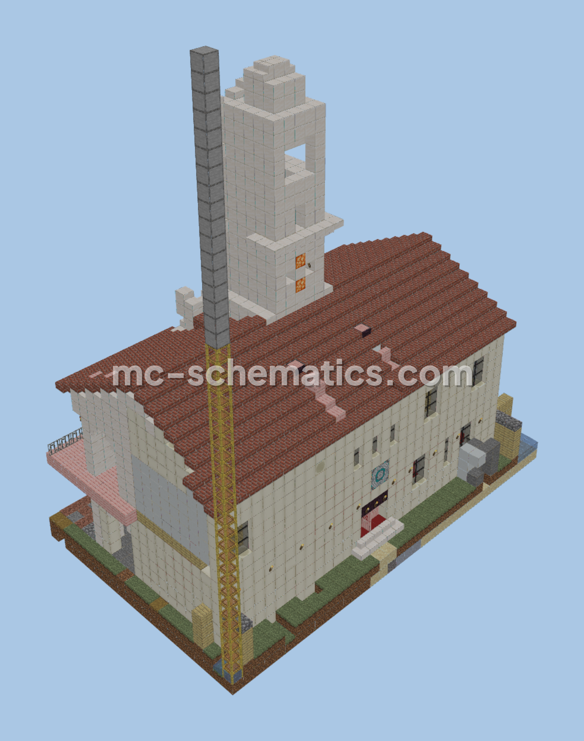 Argentine Cabildo Facade and Interior Minecraft schematic preview