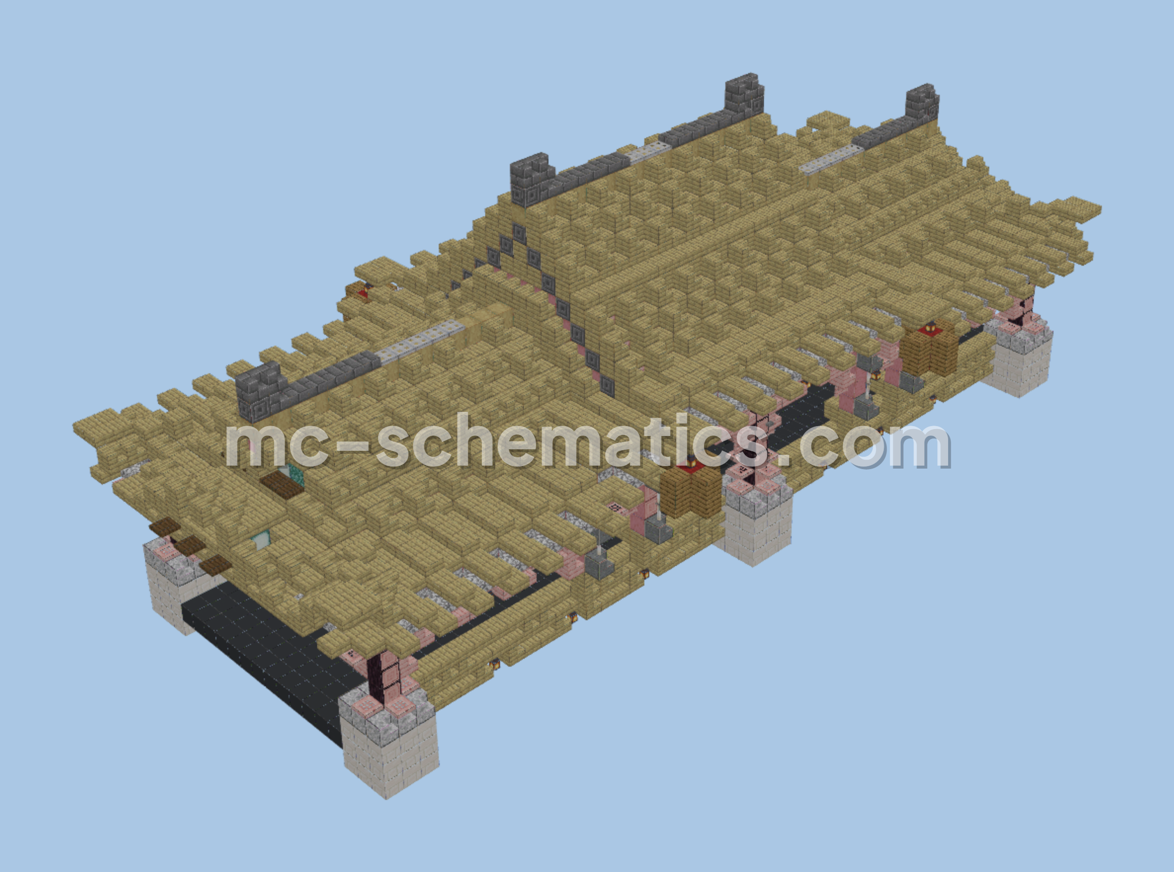 Simple Asian Bridge Minecraft schematic preview