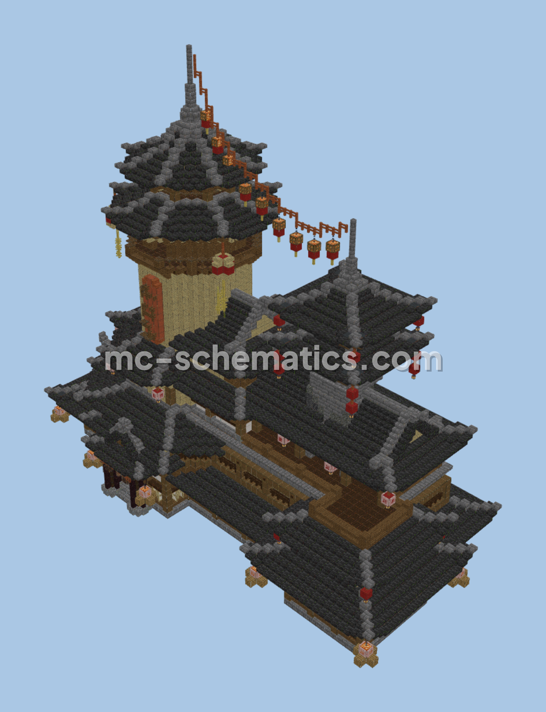 Asian Building Minecraft Structure Minecraft schematic preview