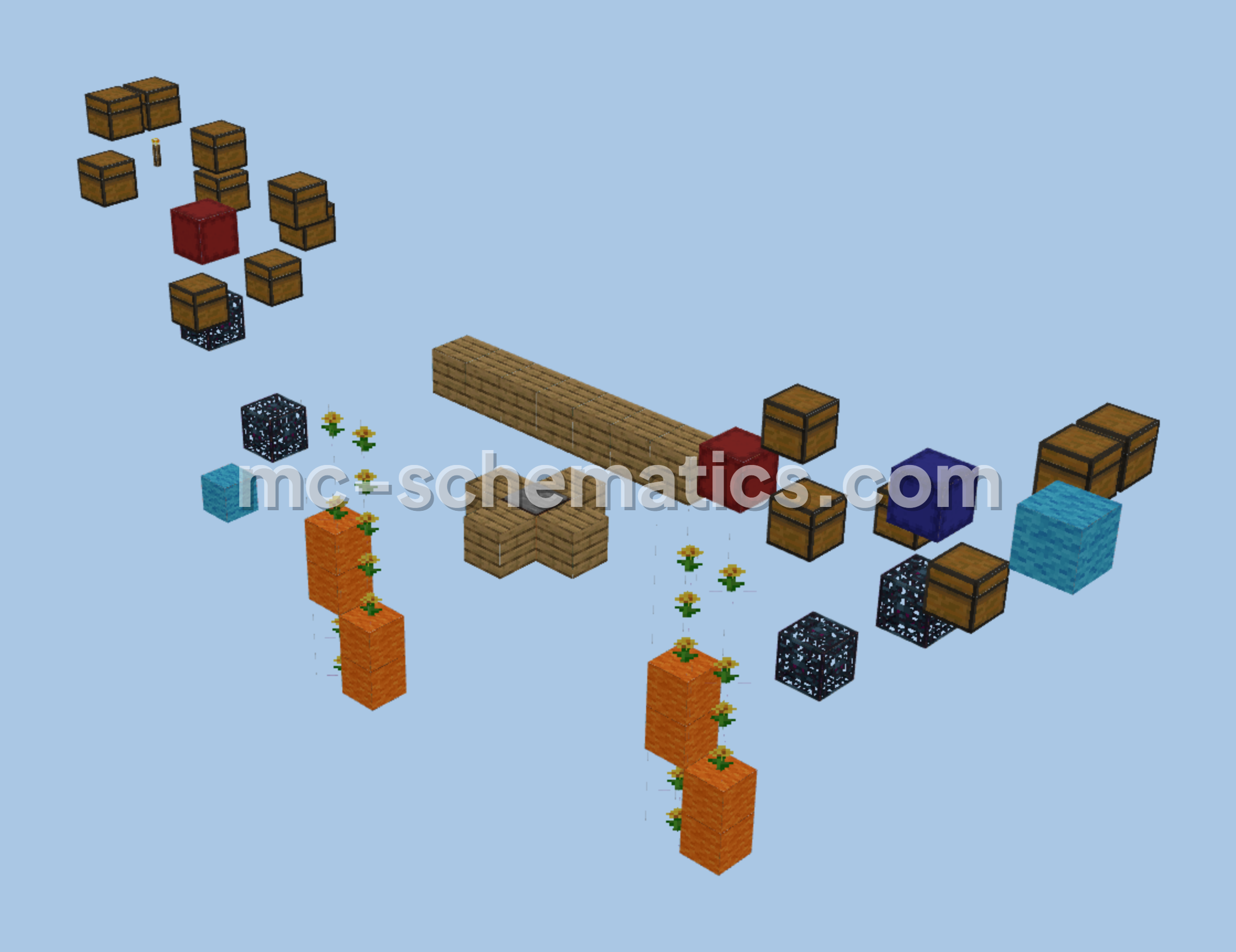 Asian Style Entrance Gate Minecraft schematic preview
