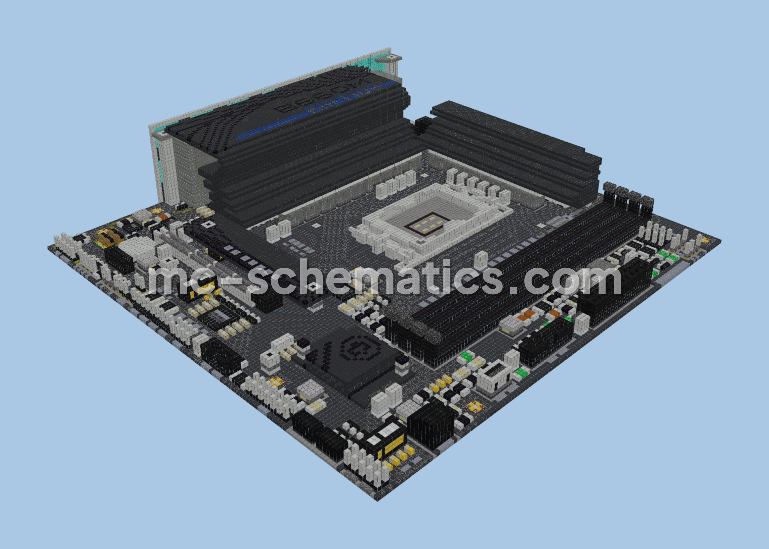 ASRock B660M PG Riptide Motherboard Pixel Art Minecraft schematic preview