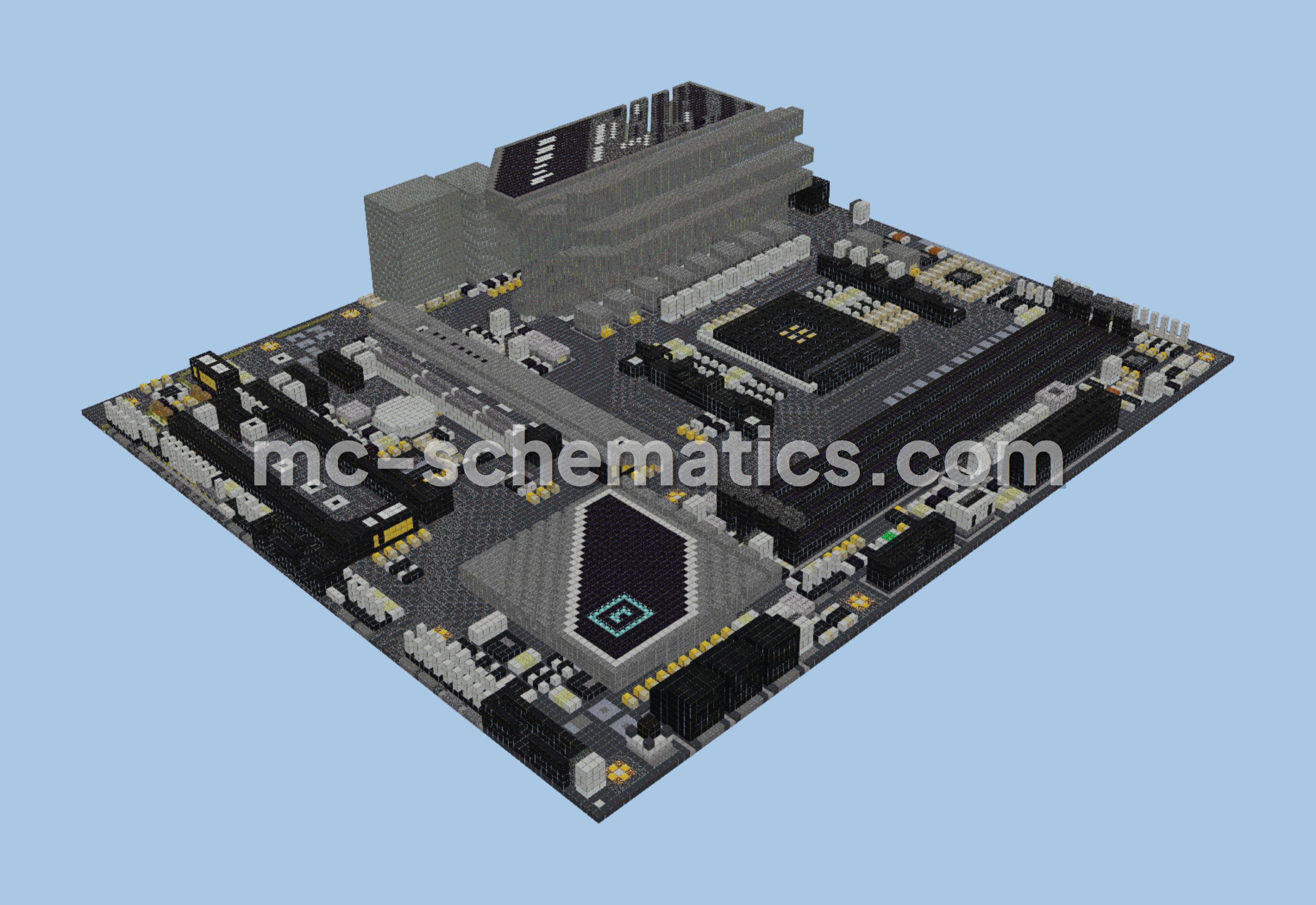 ASRock X570S PG Riptide Motherboard Pixel Art Minecraft schematic preview