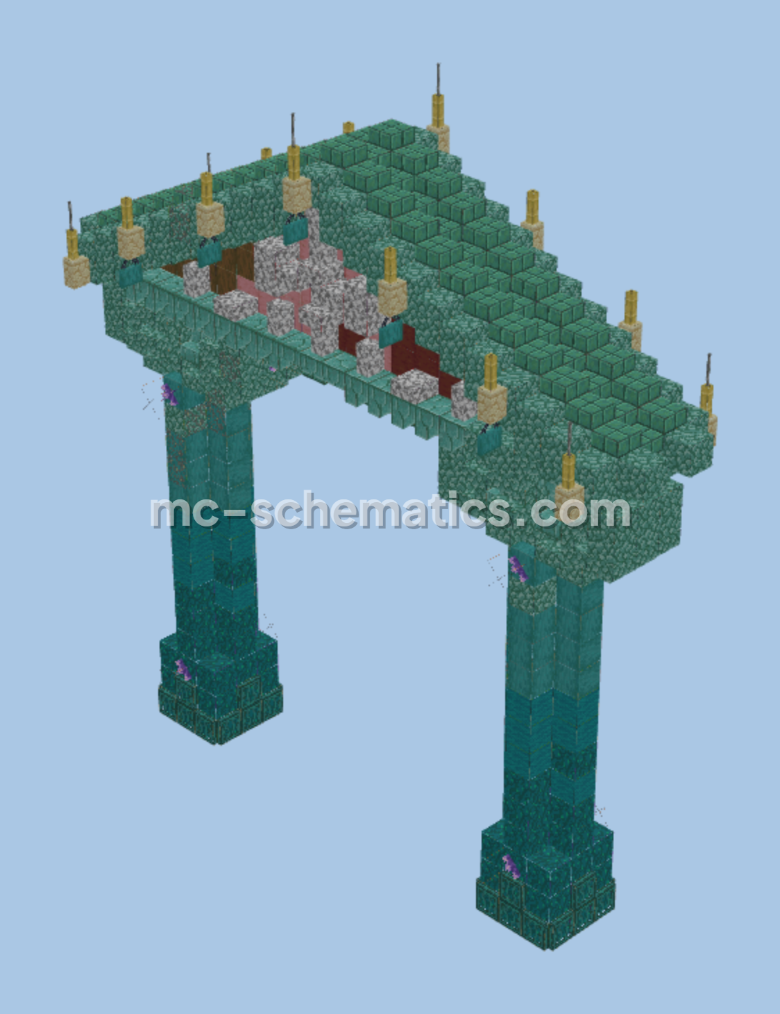 Atlantis Nether Portal Structure Minecraft schematic preview