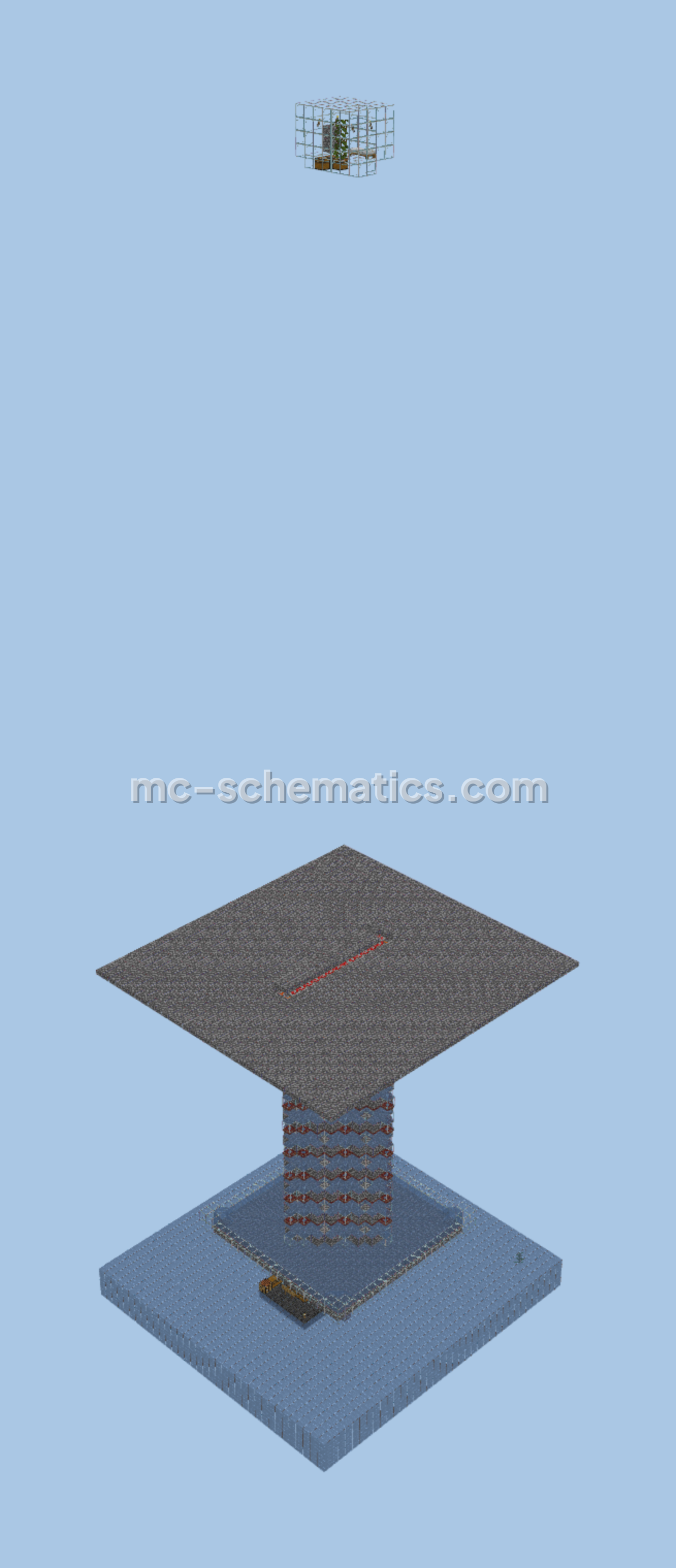 Automated Creeper Farm Minecraft schematic preview