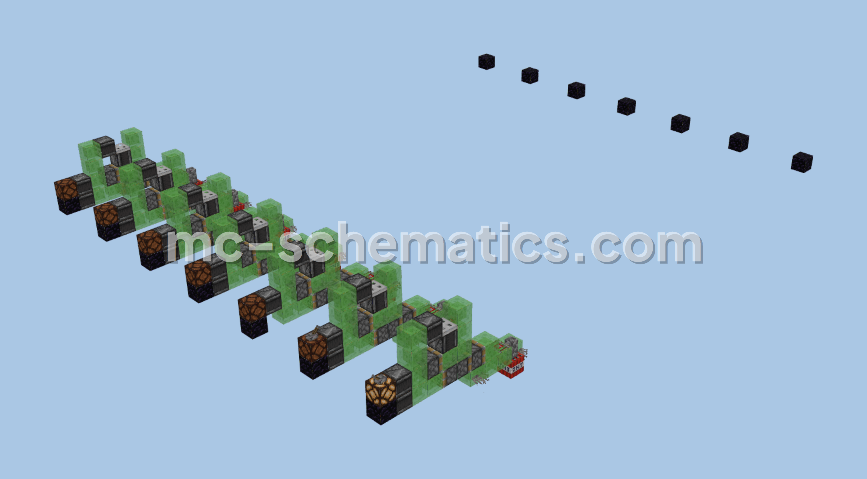 Automated Flying TNT Quarry Minecraft schematic preview