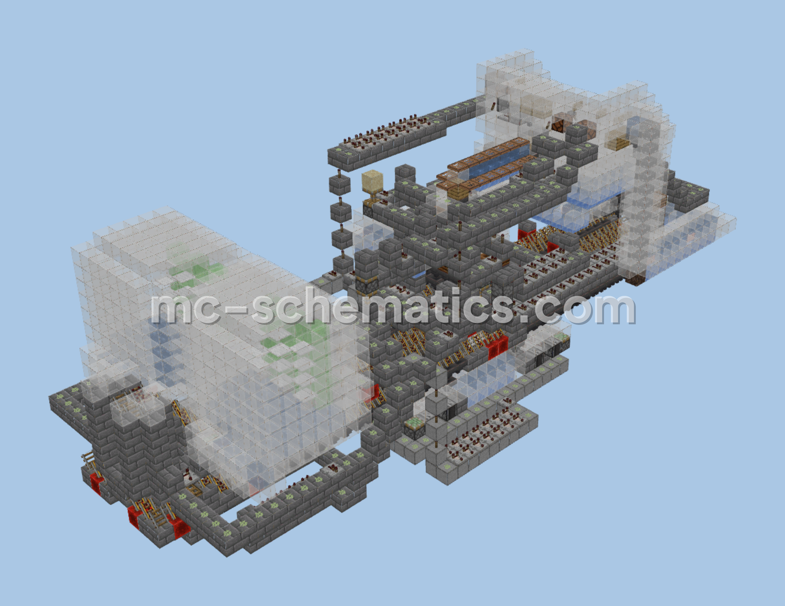 Automated Furnace Array With Carpet Duplicator Minecraft schematic preview