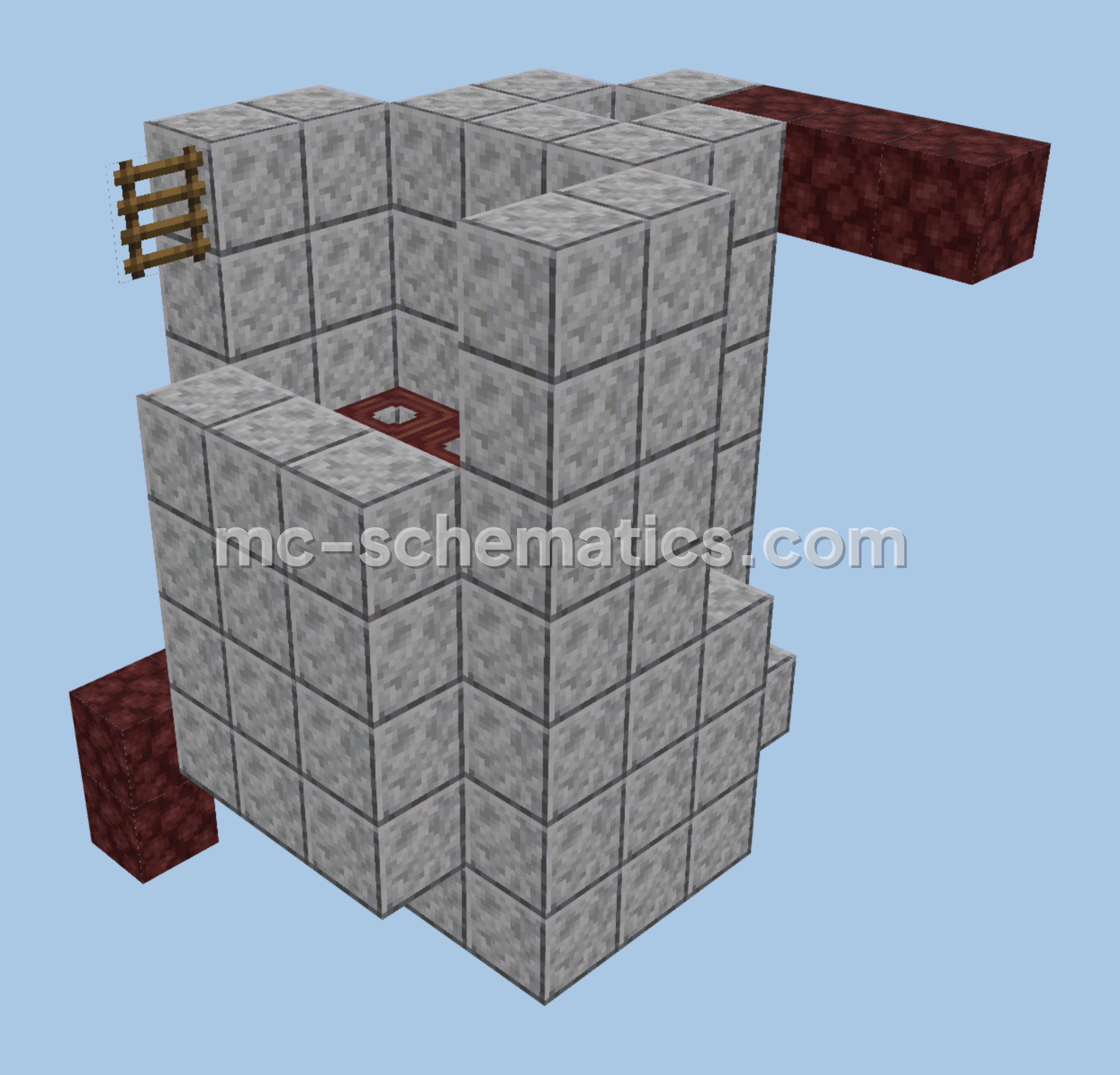 Automated Gold Farm for Minecraft Minecraft schematic
