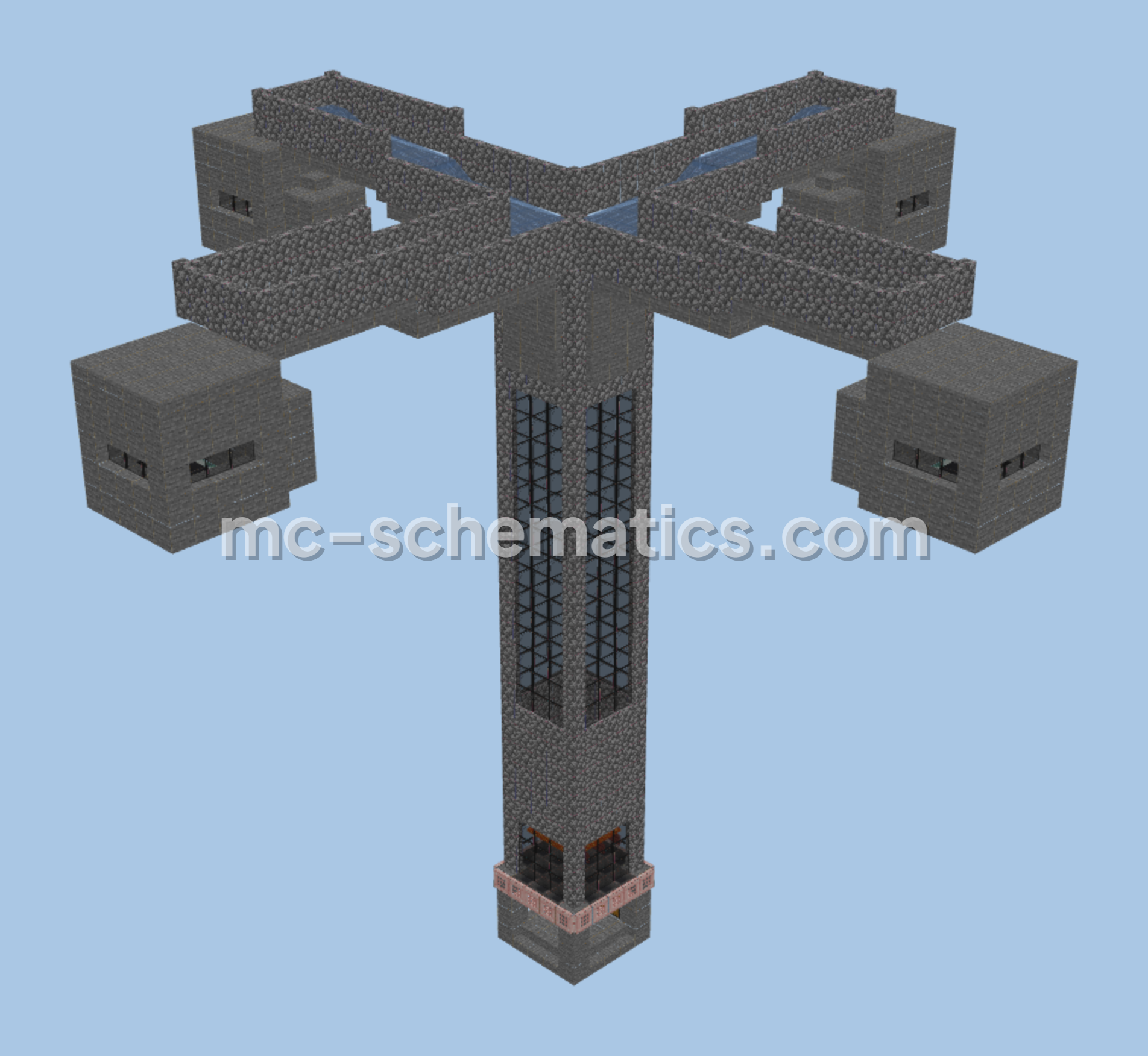 Automated Iron Farm Minecraft schematic preview