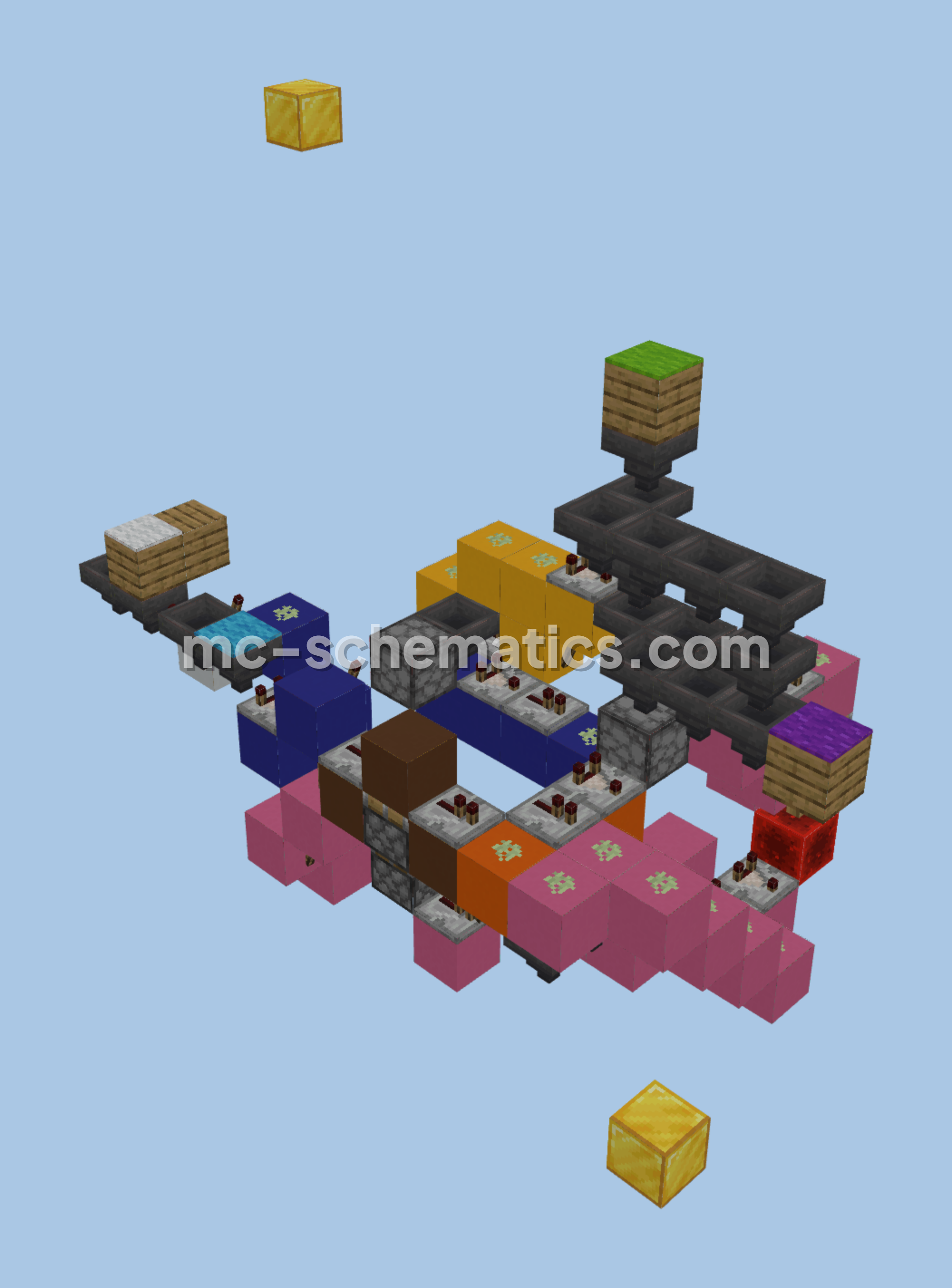 Automated Item Dispenser System Minecraft schematic preview