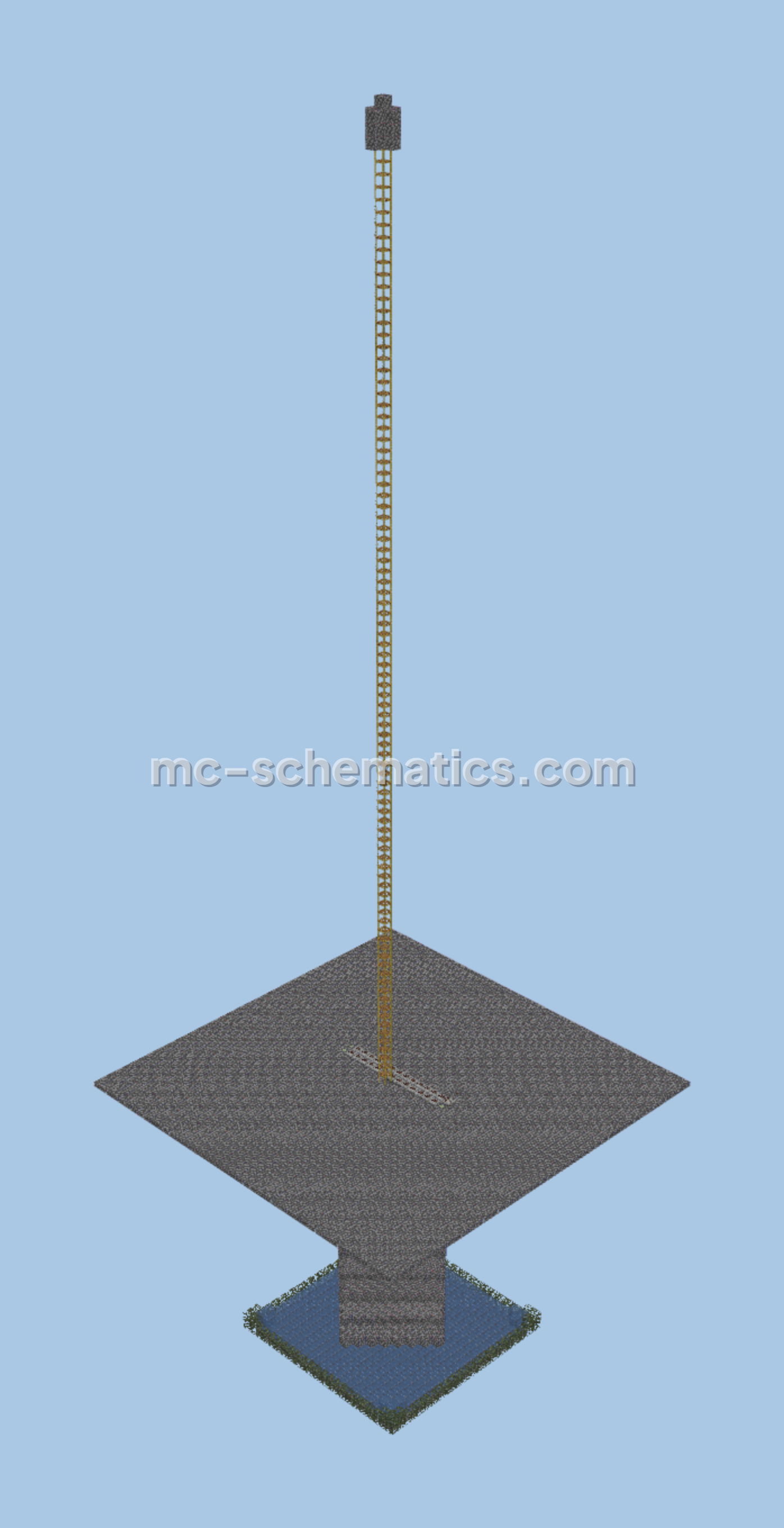 Automated Mob Farm with Item Sorter Minecraft schematic preview