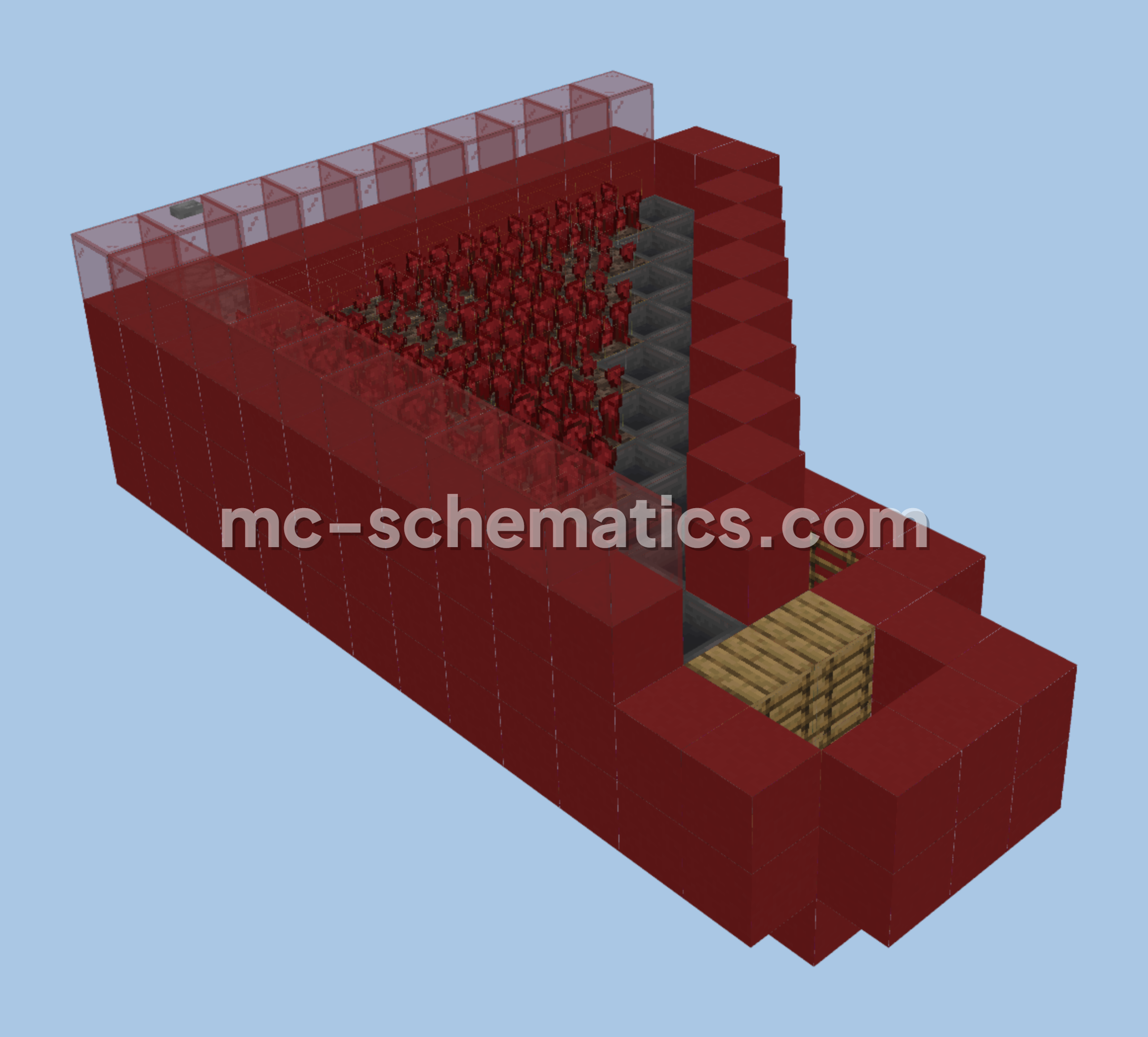 Automated Nether Wart Farming Structure Minecraft schematic