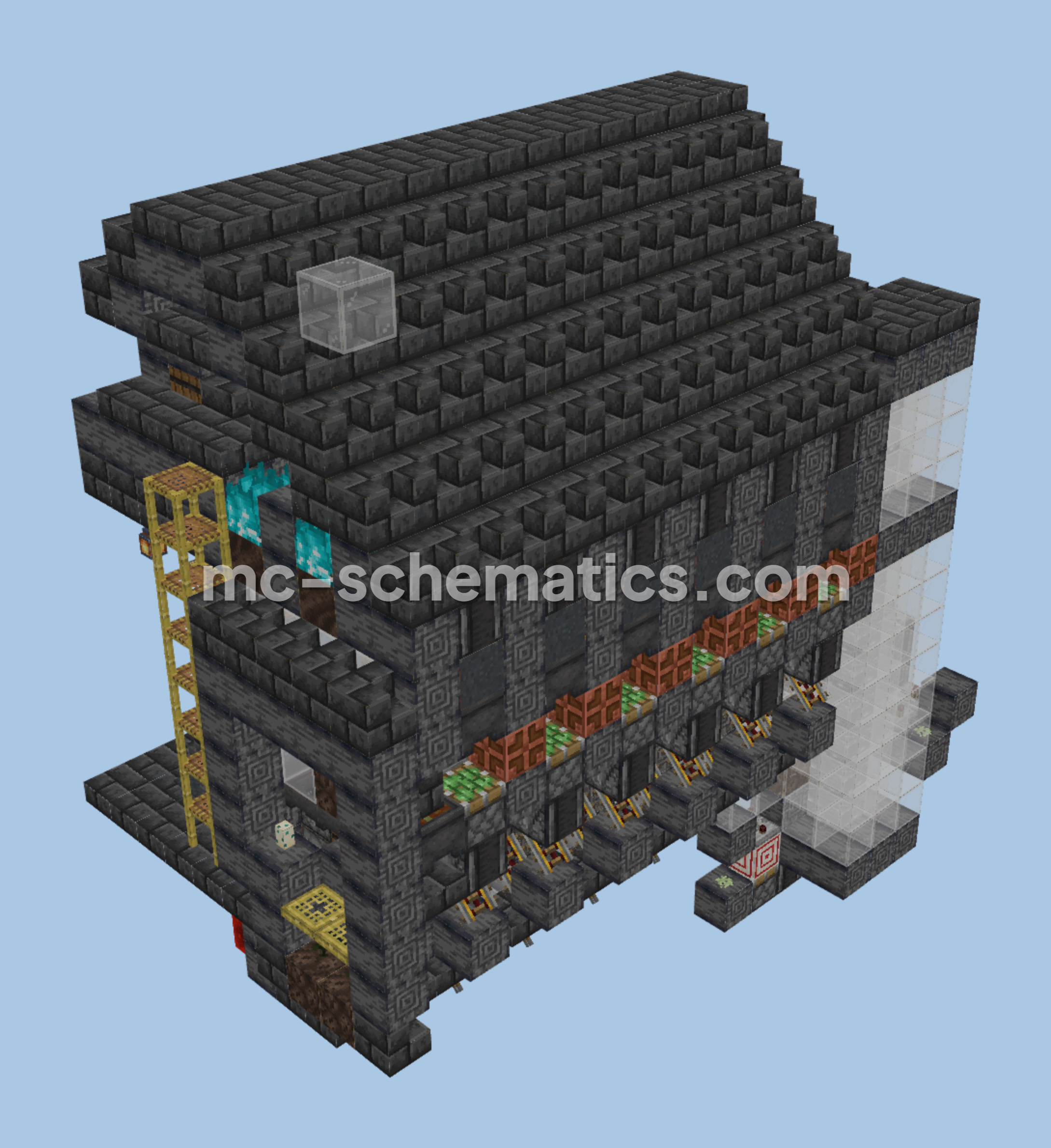 Automated Villager Trading Hall Minecraft schematic preview