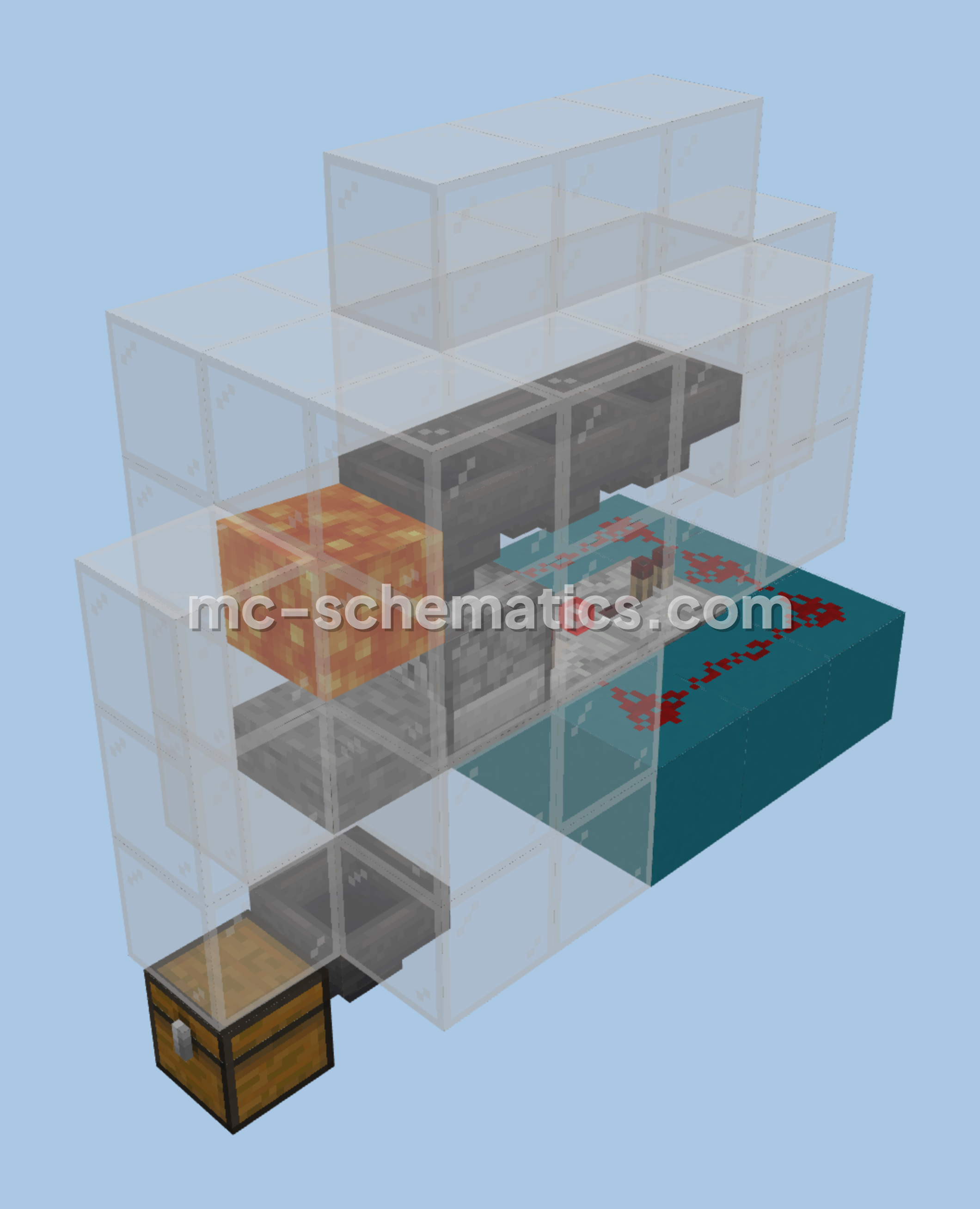 Automatic Cooked Chicken Farm Minecraft schematic preview