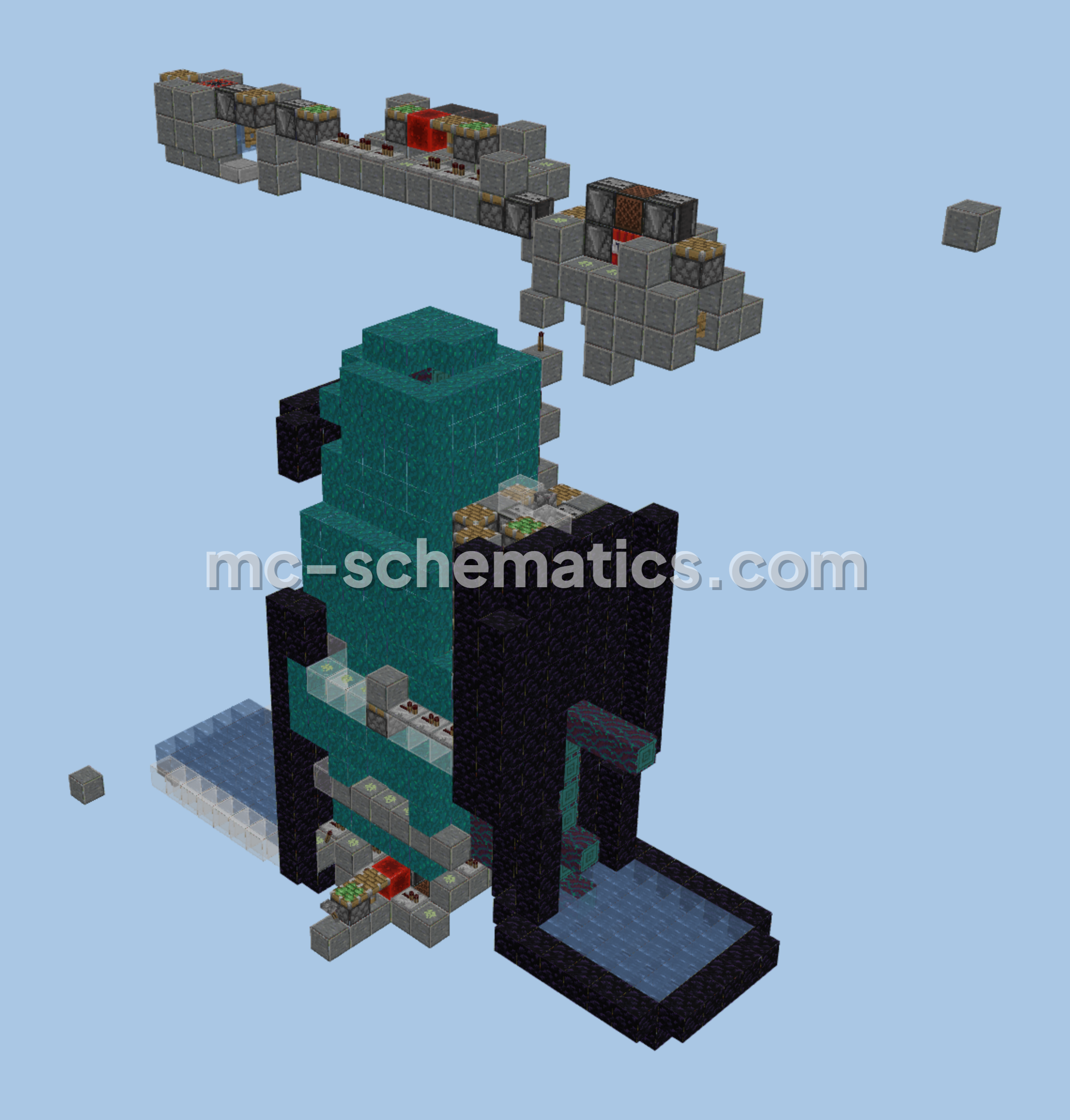Automatic Fungus Farm Minecraft schematic preview