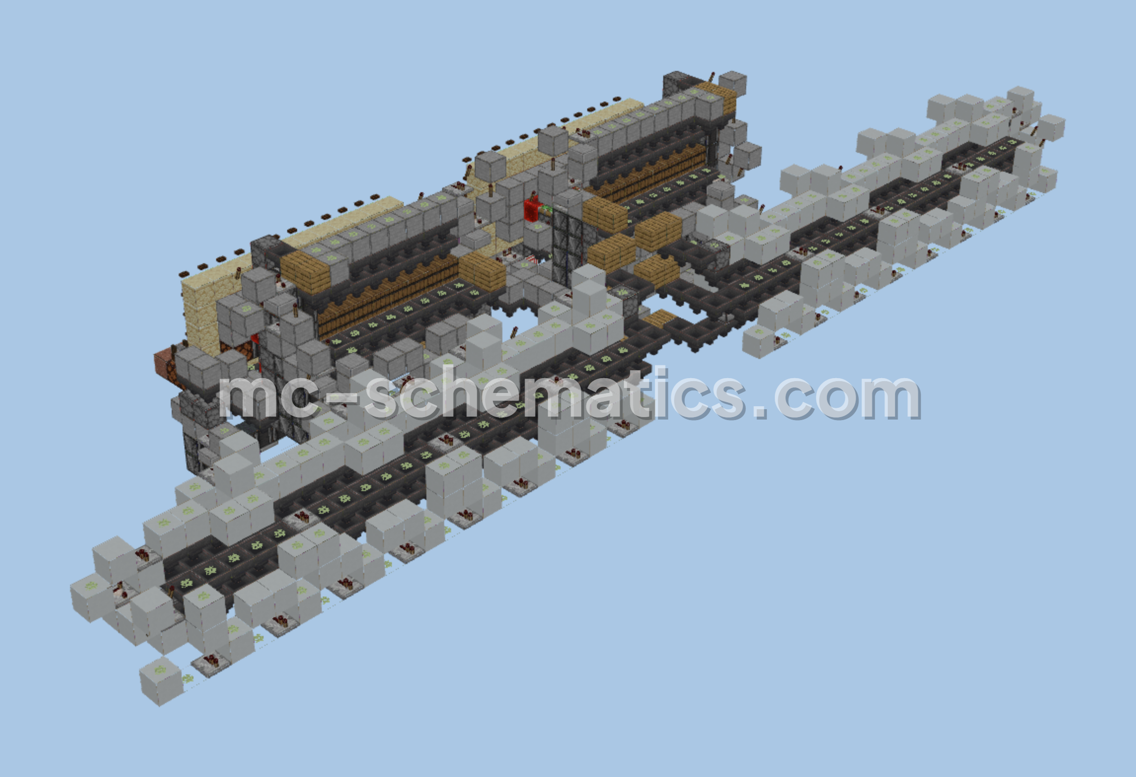 Automatic Furnaces For Minecraft Minecraft schematic preview