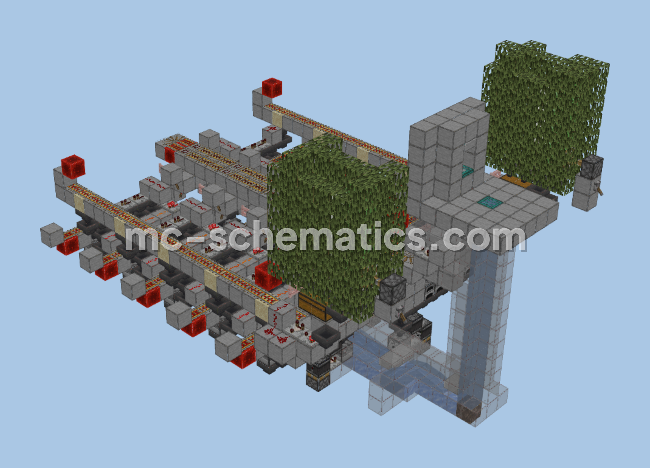 Automatic Furnaces With Infinite Fuel Minecraft schematic preview