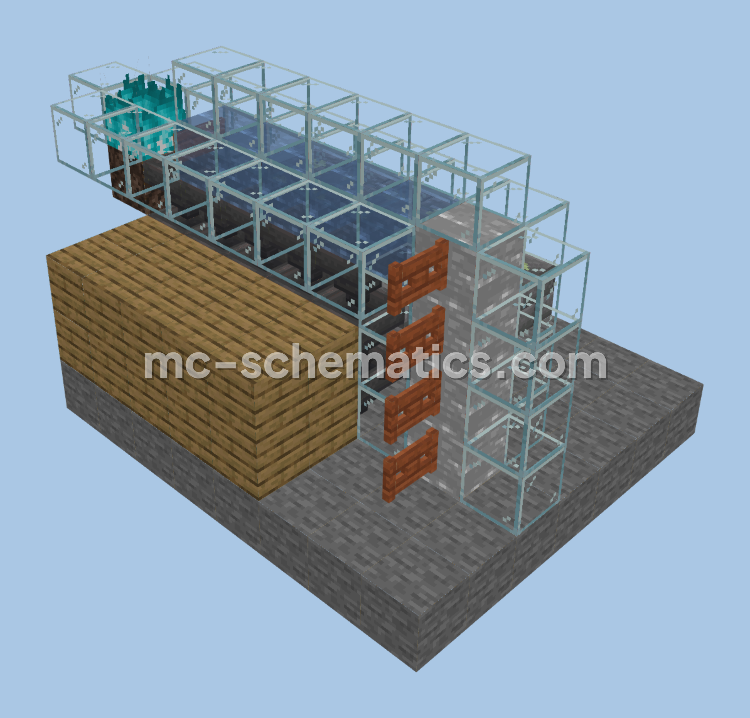 Automatic Item Sorter and Disposal System Minecraft schematic preview