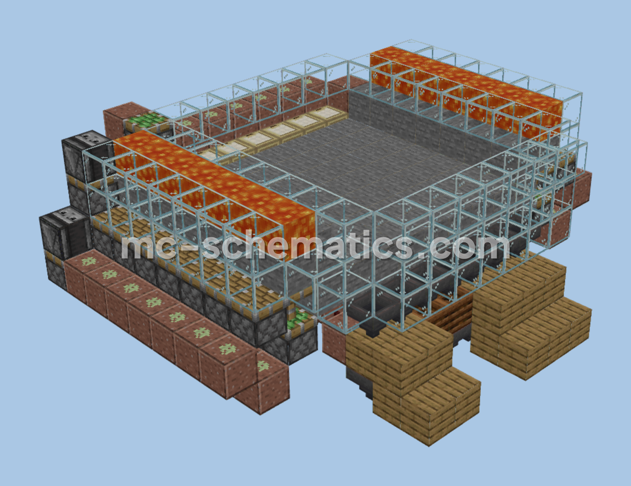 Automatic Moss Block Farm Minecraft schematic preview