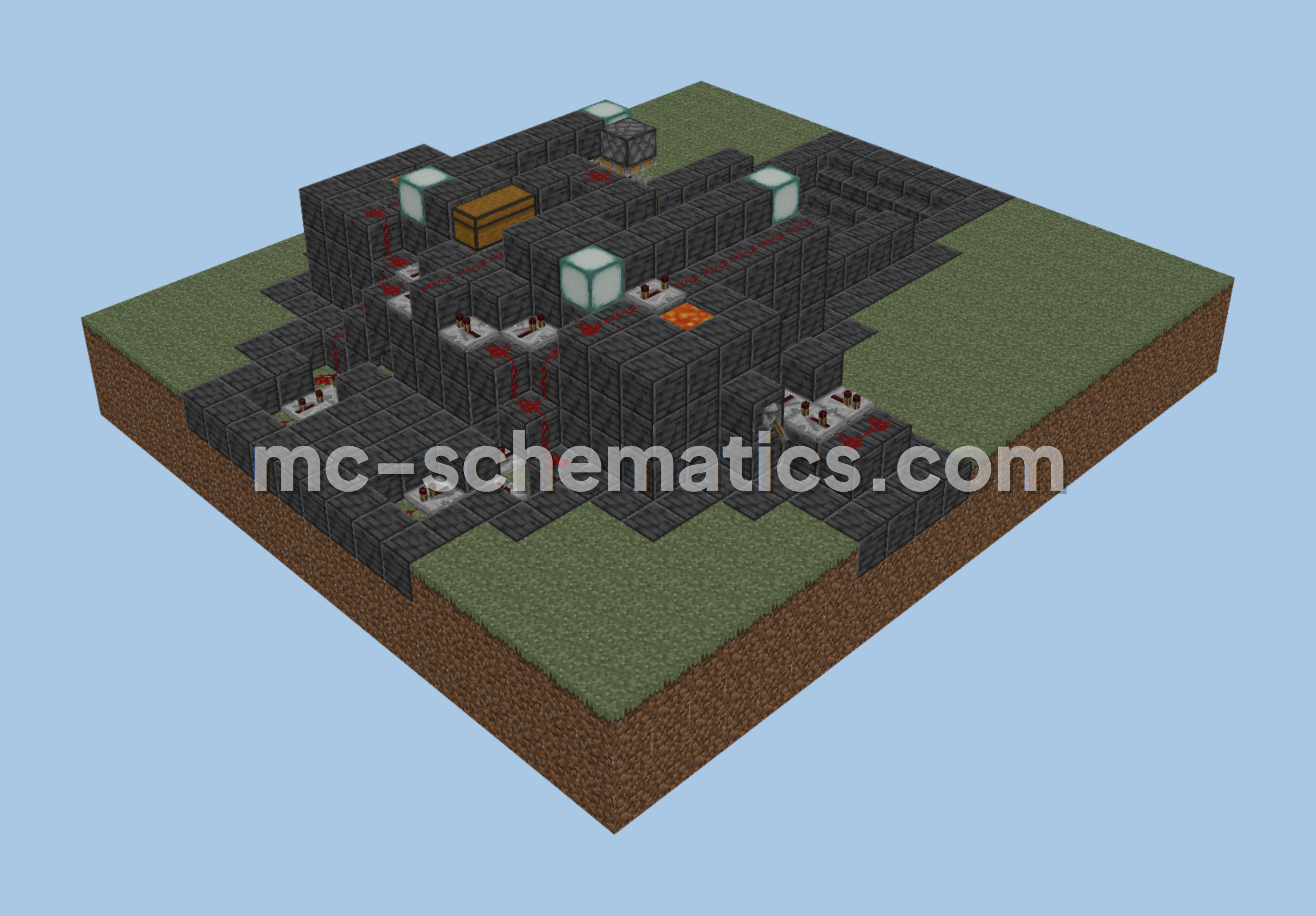 Automatic Moss Farm Minecraft schematic preview