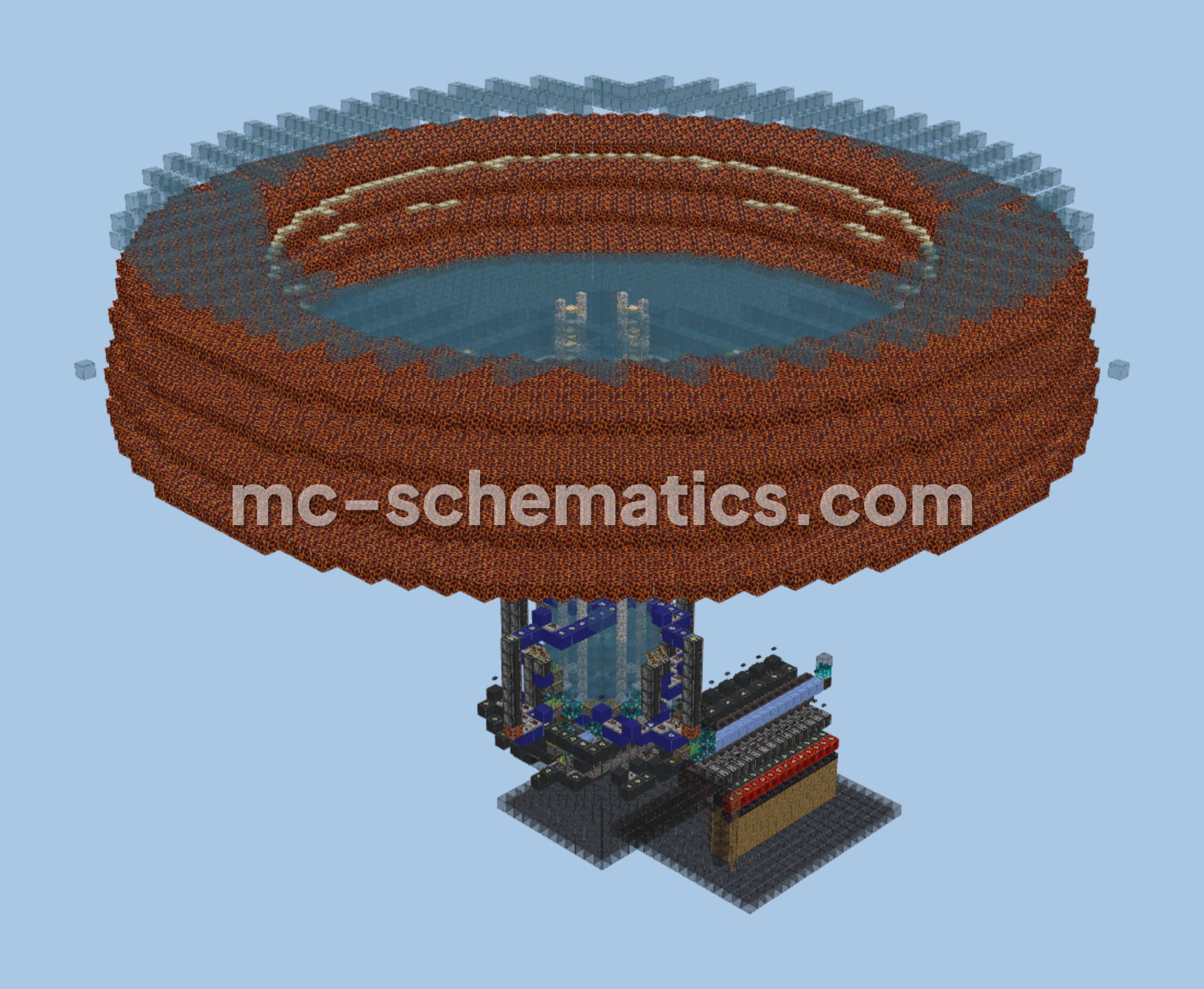 Automatic Piglin Gold Farm With Shulker Storage Minecraft schematic