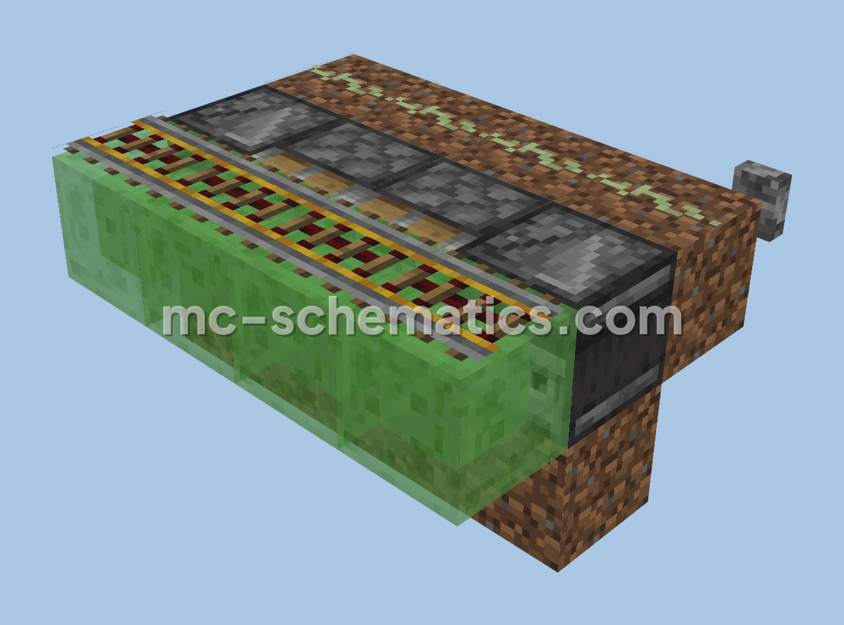 Automatic Rail Cleaning Machine Minecraft schematic preview