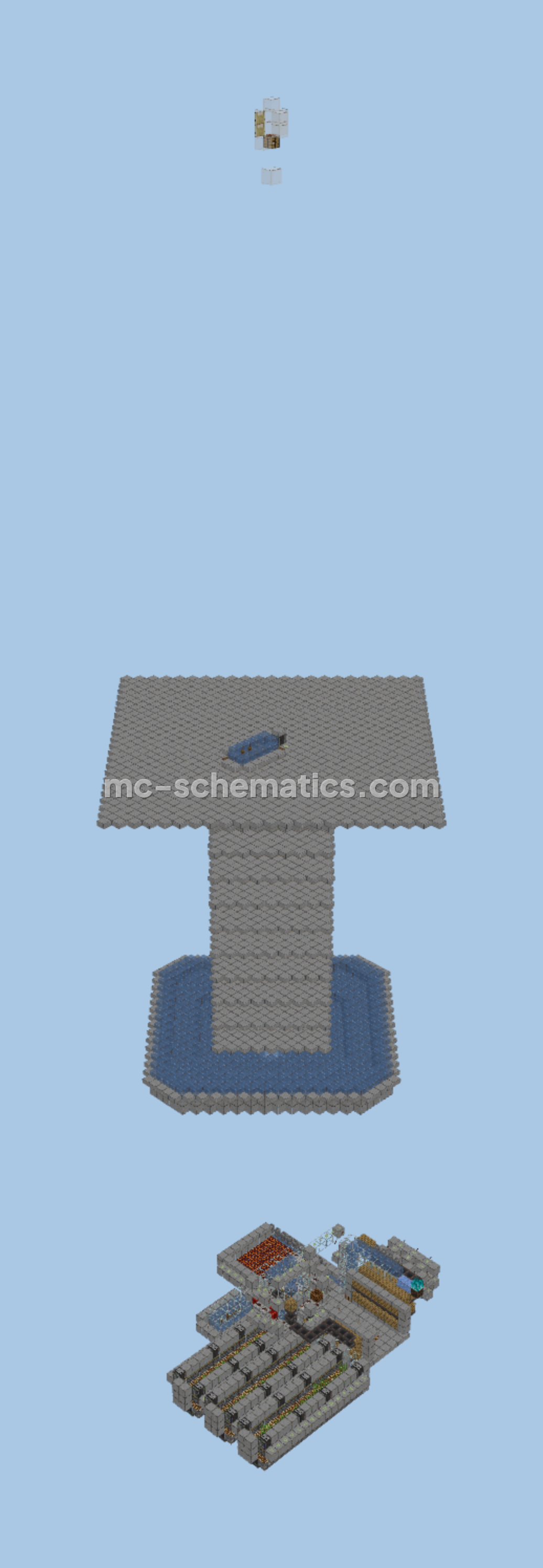 Automatic Rocket Firework Mob Farm Minecraft schematic preview