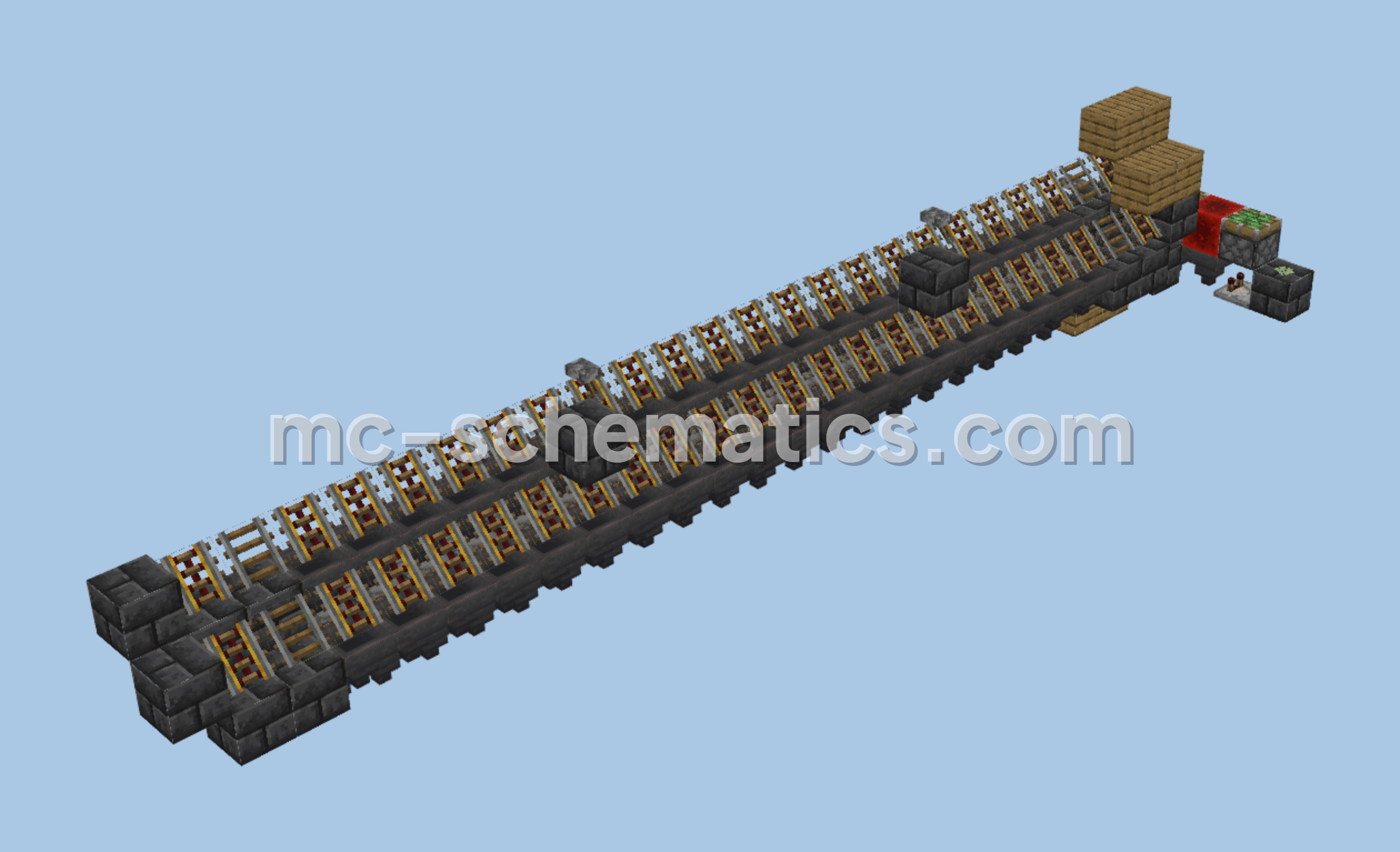 Automatic Smelting and Fueling System Minecraft schematic preview