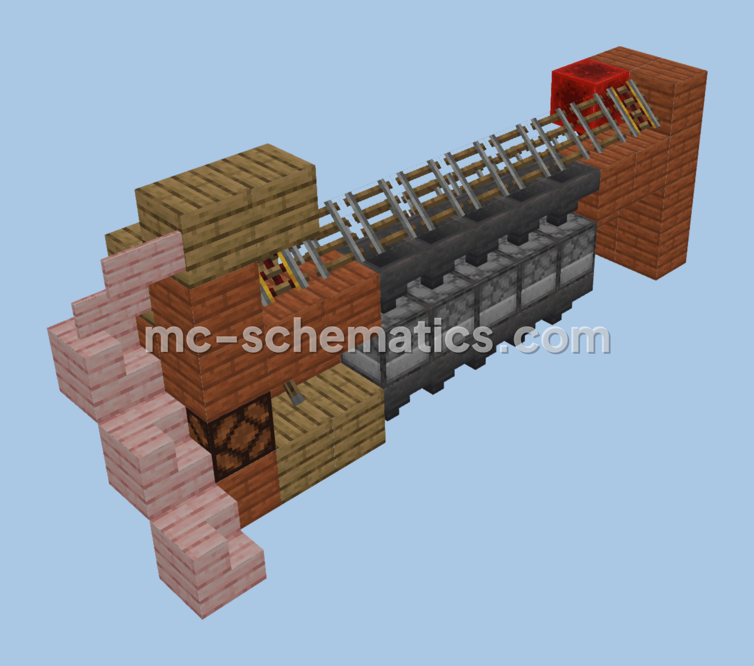 Automatic Smelting Station Minecraft schematic preview