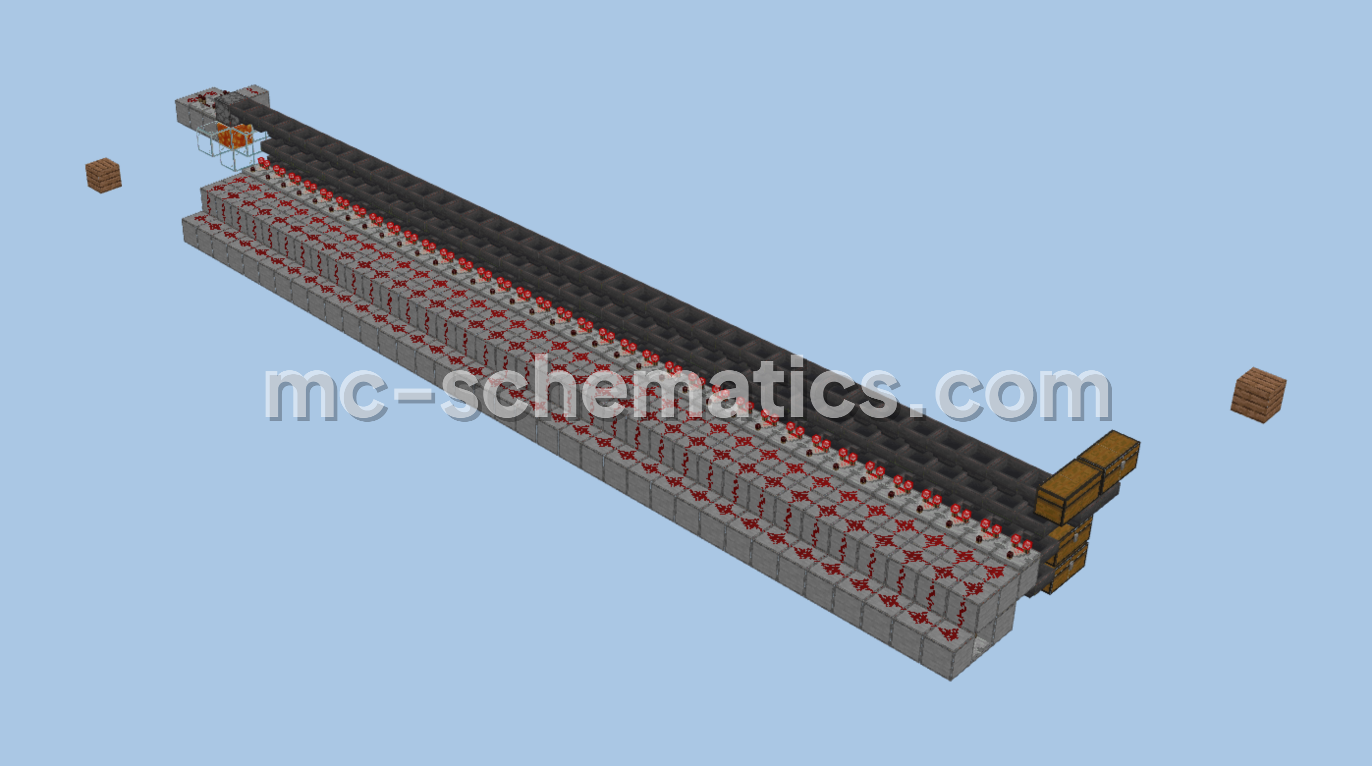 Automatic Storage and Waste Disposal System Minecraft schematic preview