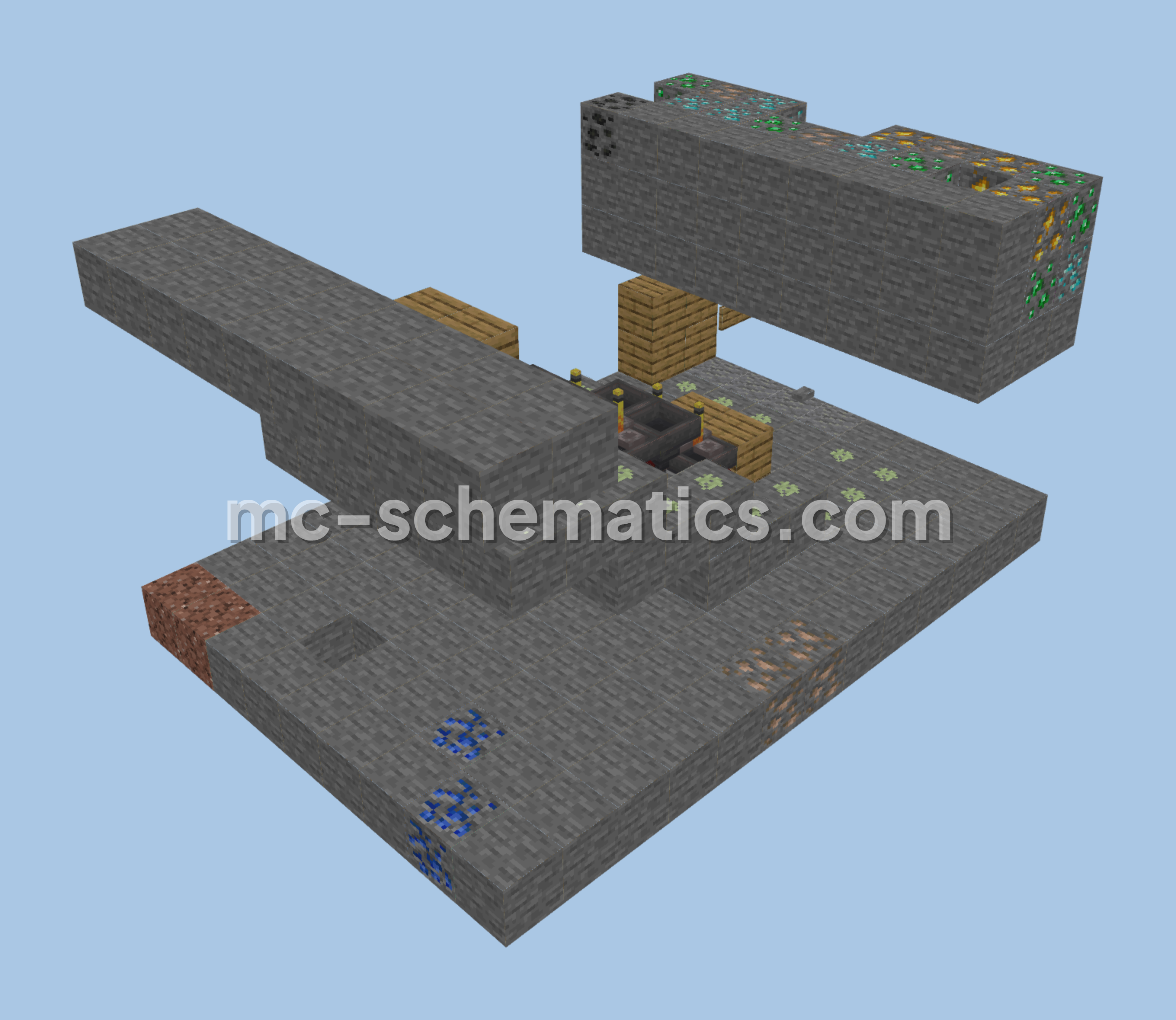 Automatic Strength Potion Brewer Minecraft schematic preview