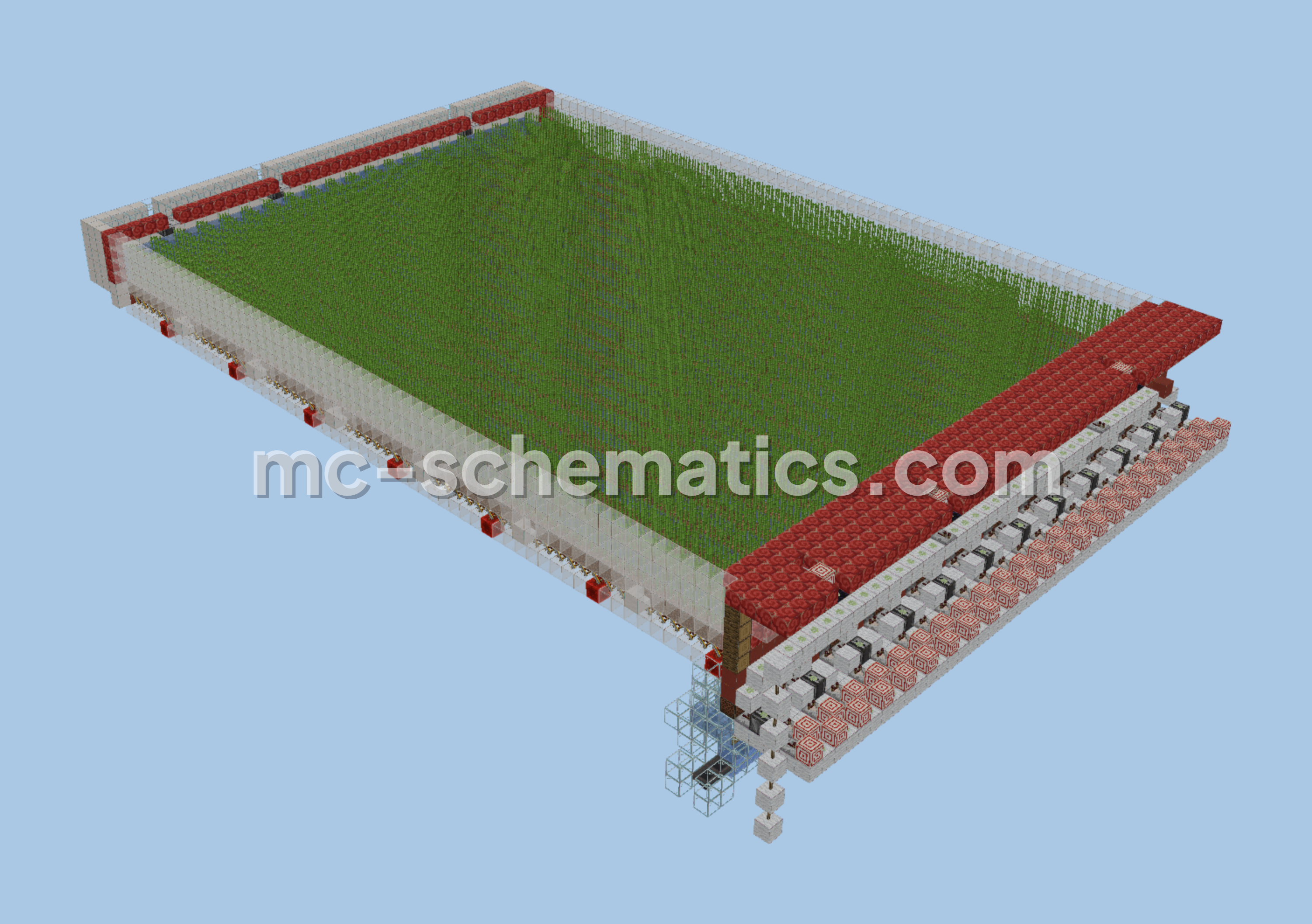 Automatic Sugar Cane Farm Minecraft schematic preview