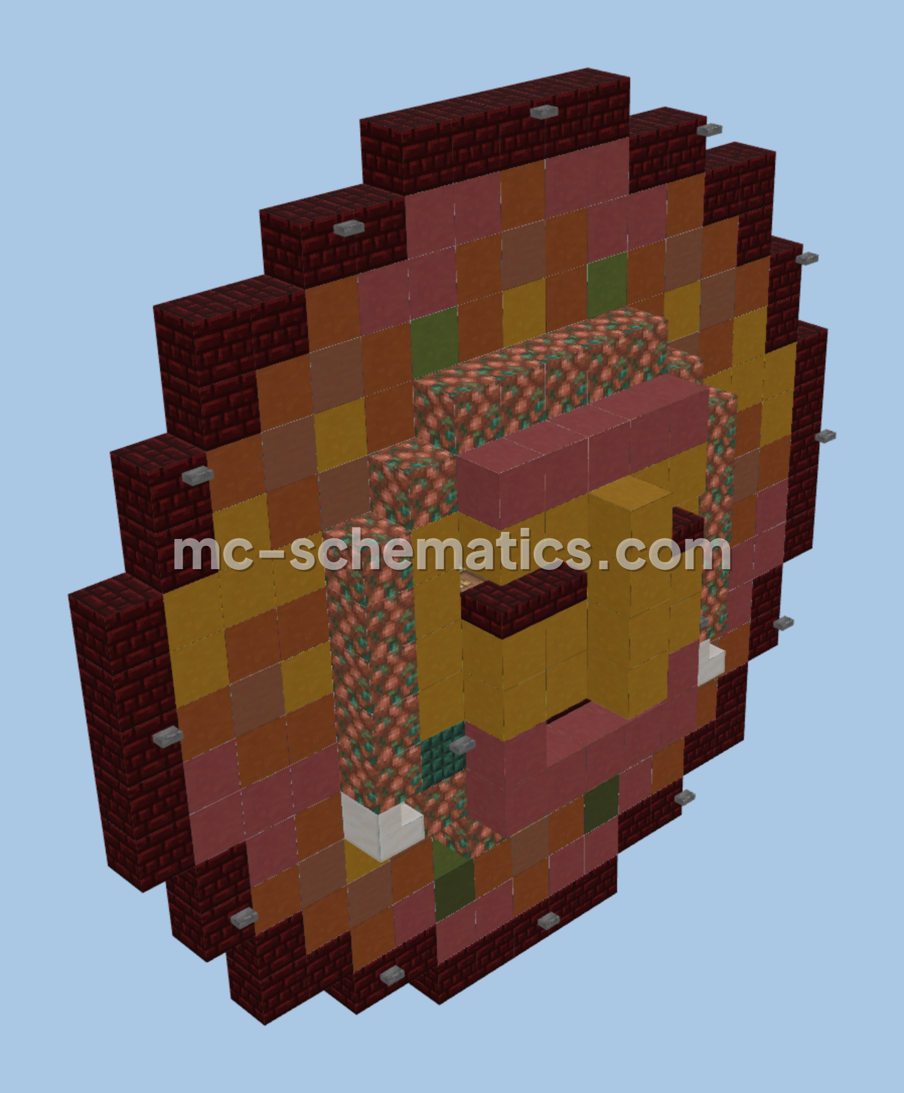 Aztec Civilization Head Sculpture Minecraft schematic preview