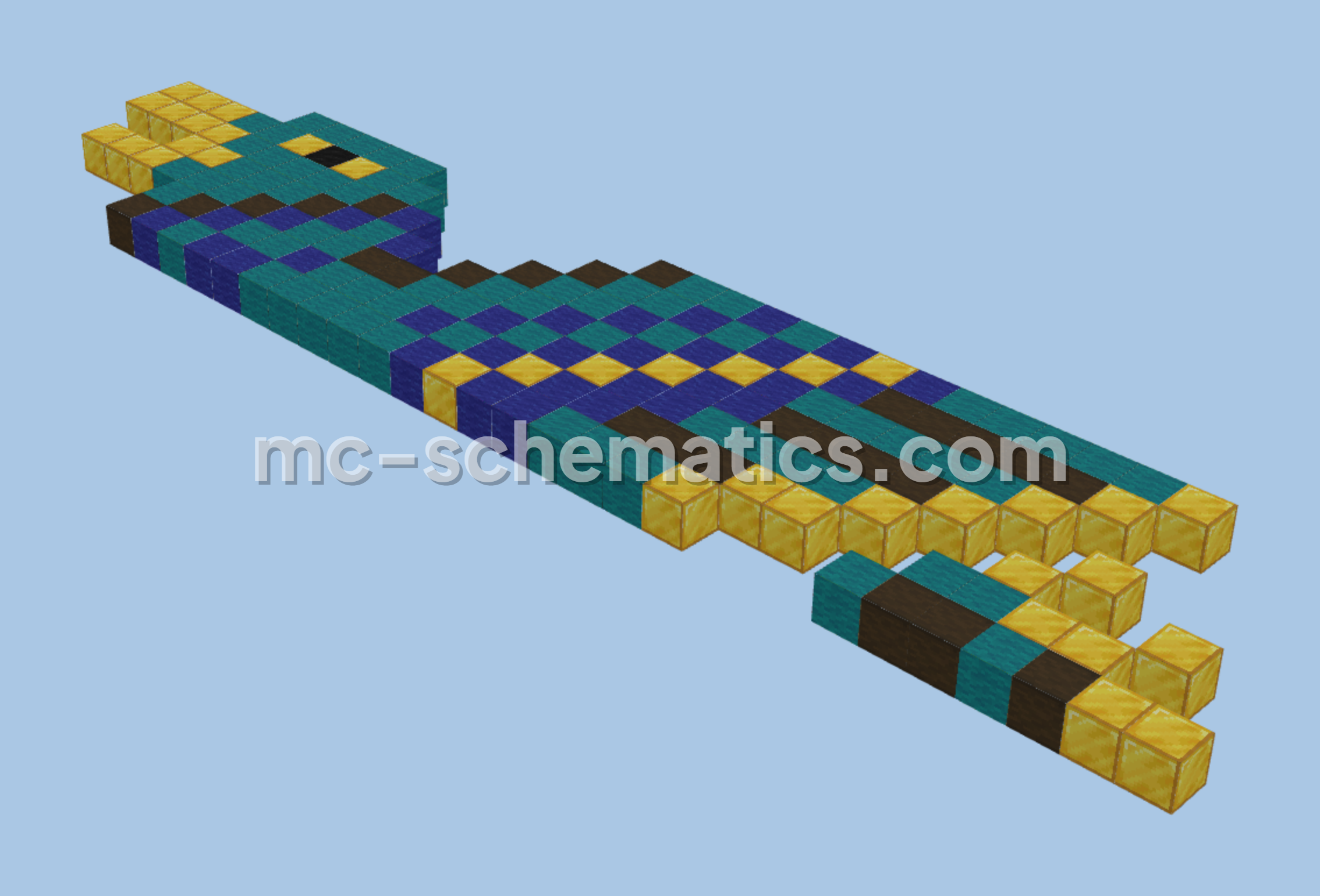 Aztec Eagle Statue Minecraft schematic preview