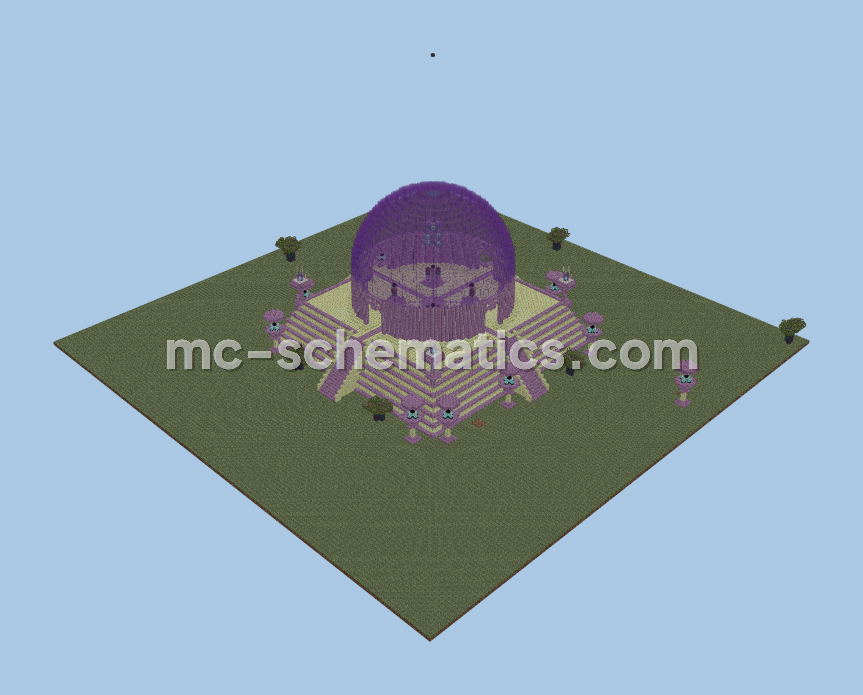 Aztec End Dimension Spawn Point Minecraft schematic preview