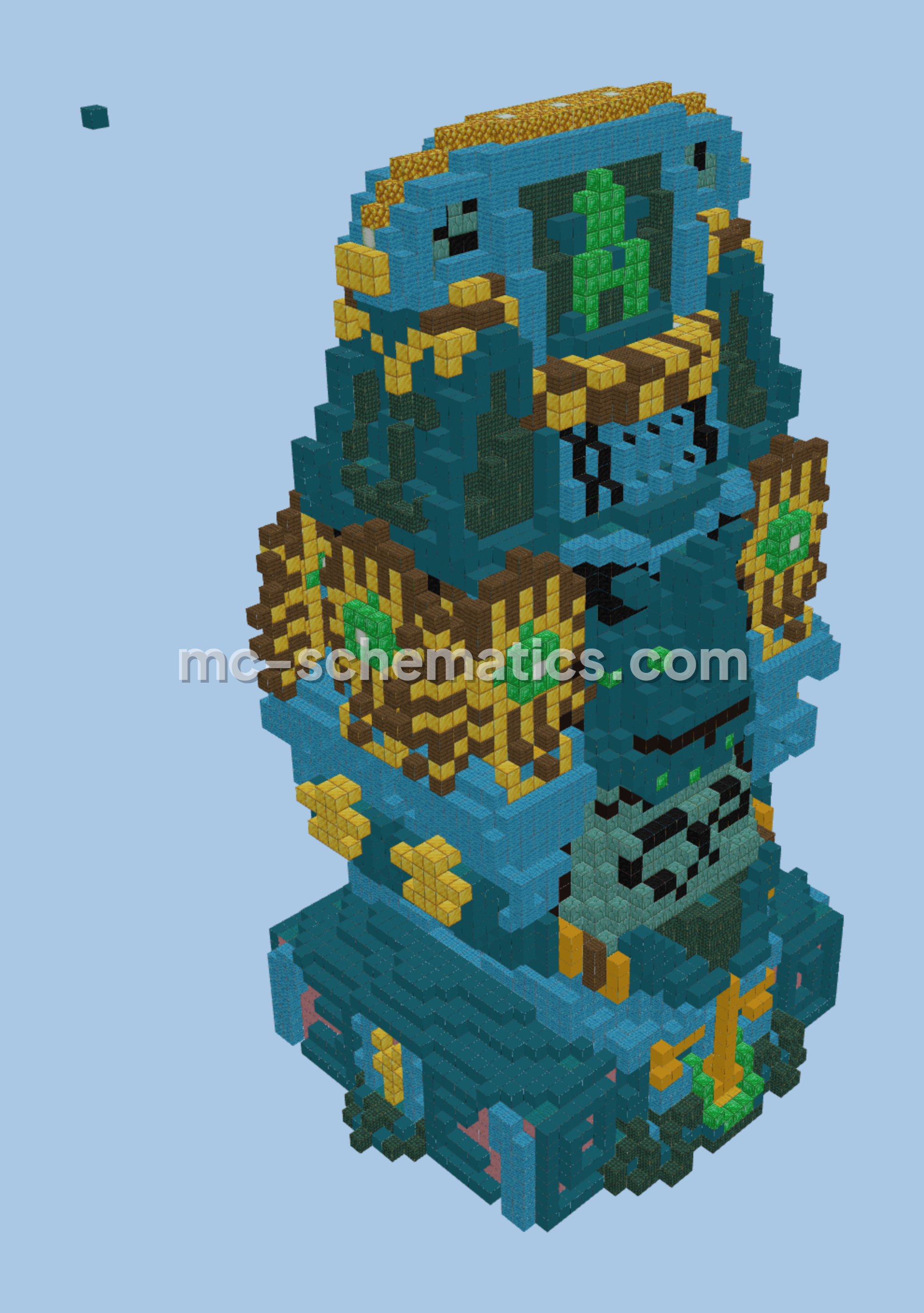 Aztec Statue Blue Minecraft schematic preview