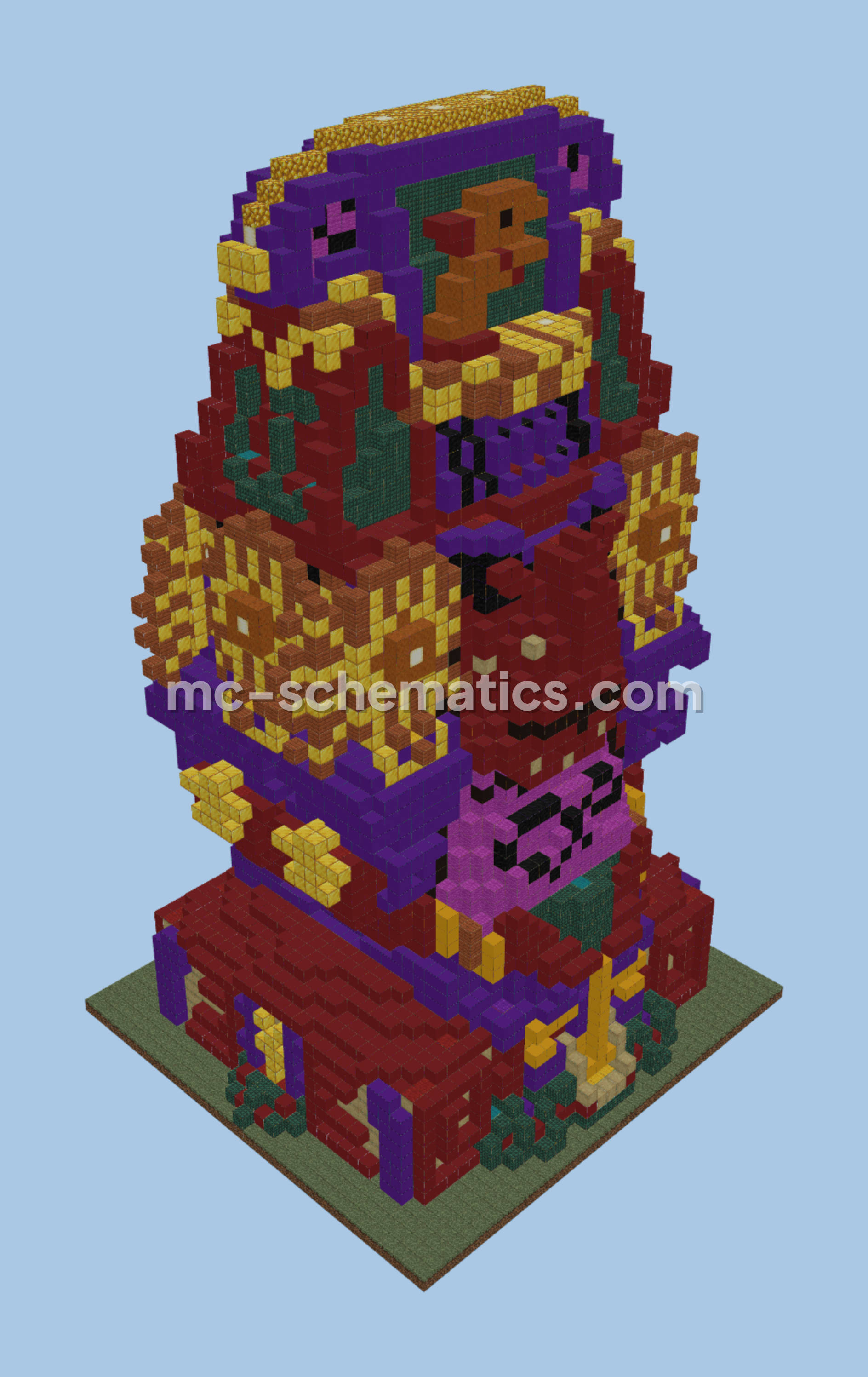 Aztec Statue Design Minecraft schematic preview