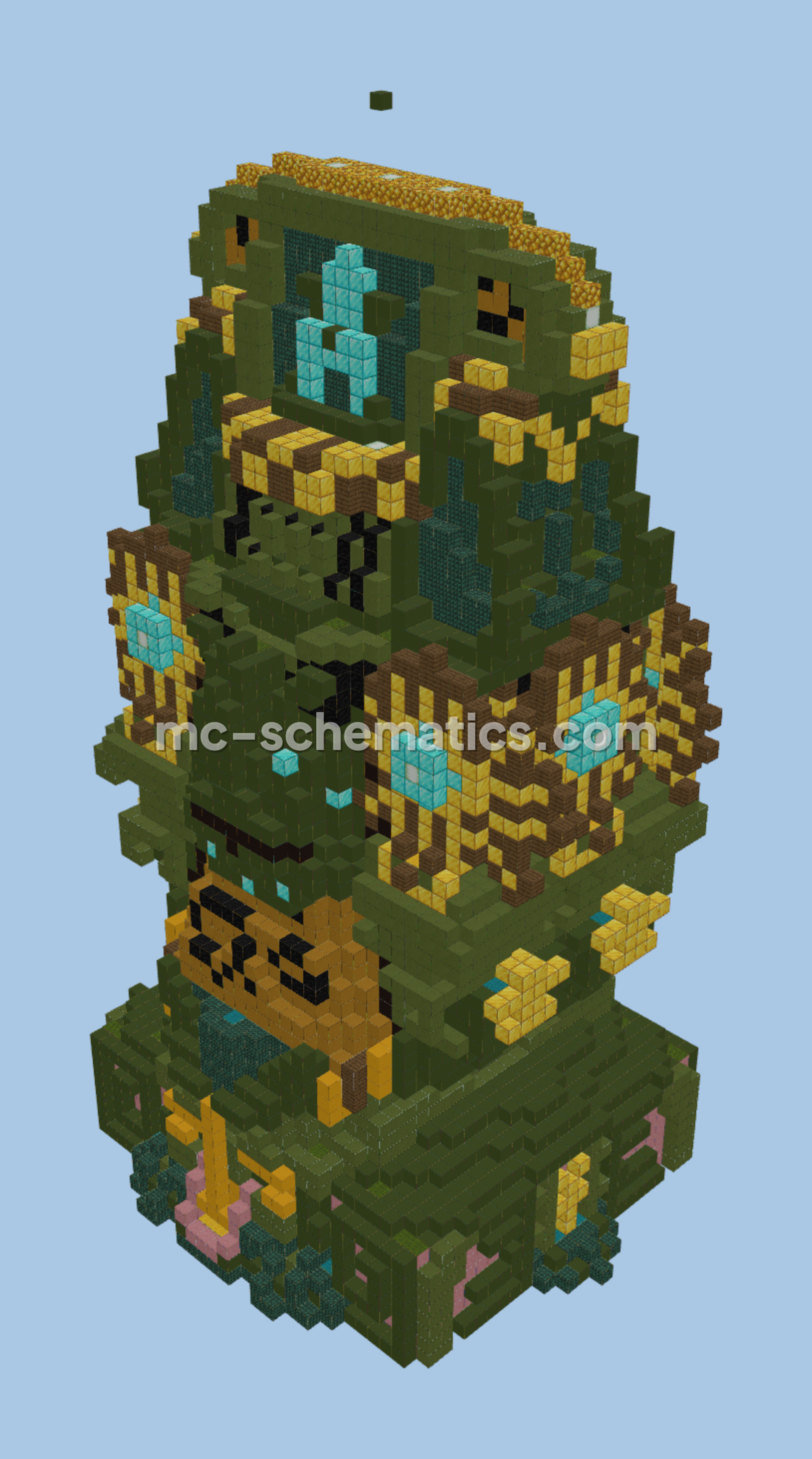 Aztec Statue With Color Variants Minecraft schematic preview