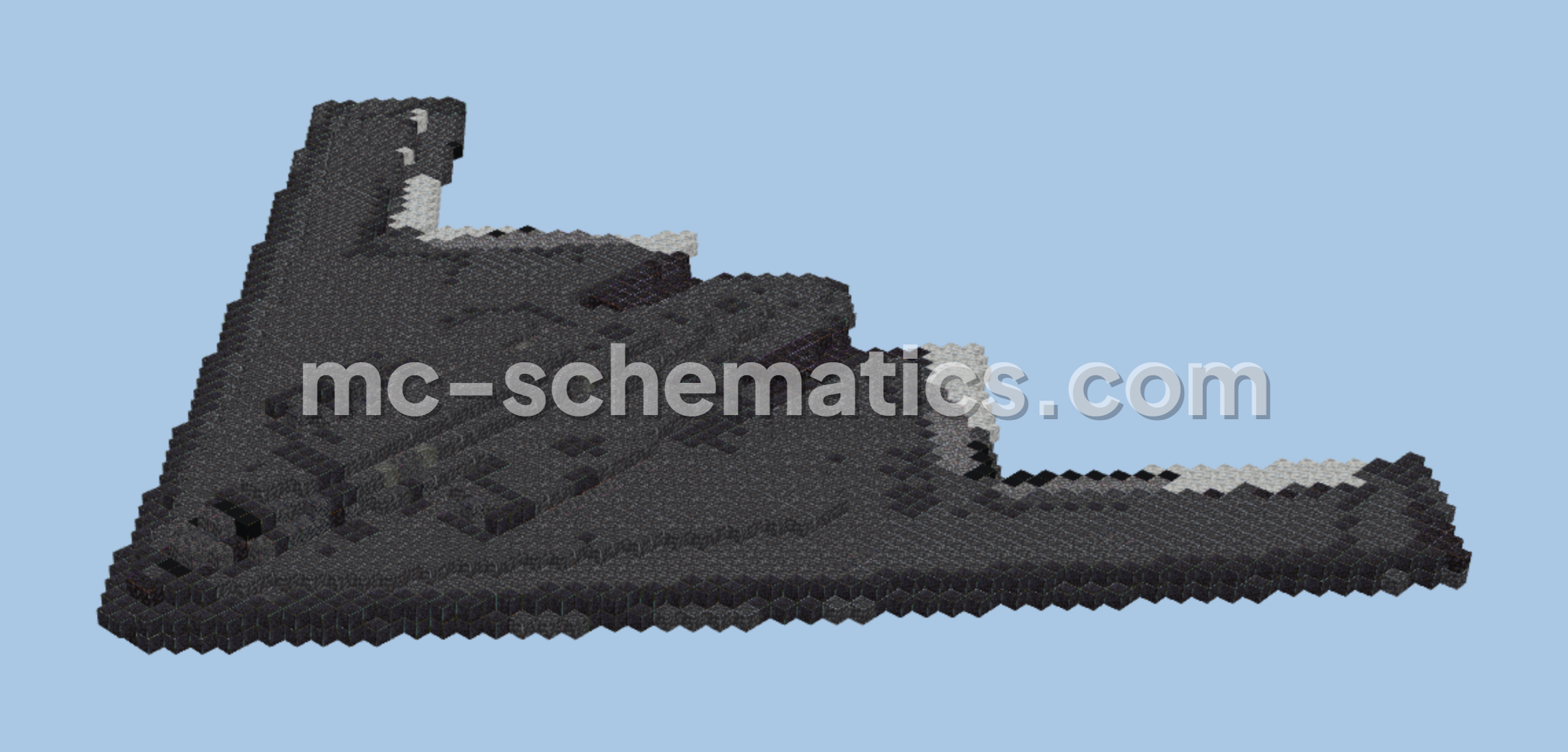 B2 Spirit Stealth Bomber Minecraft schematic