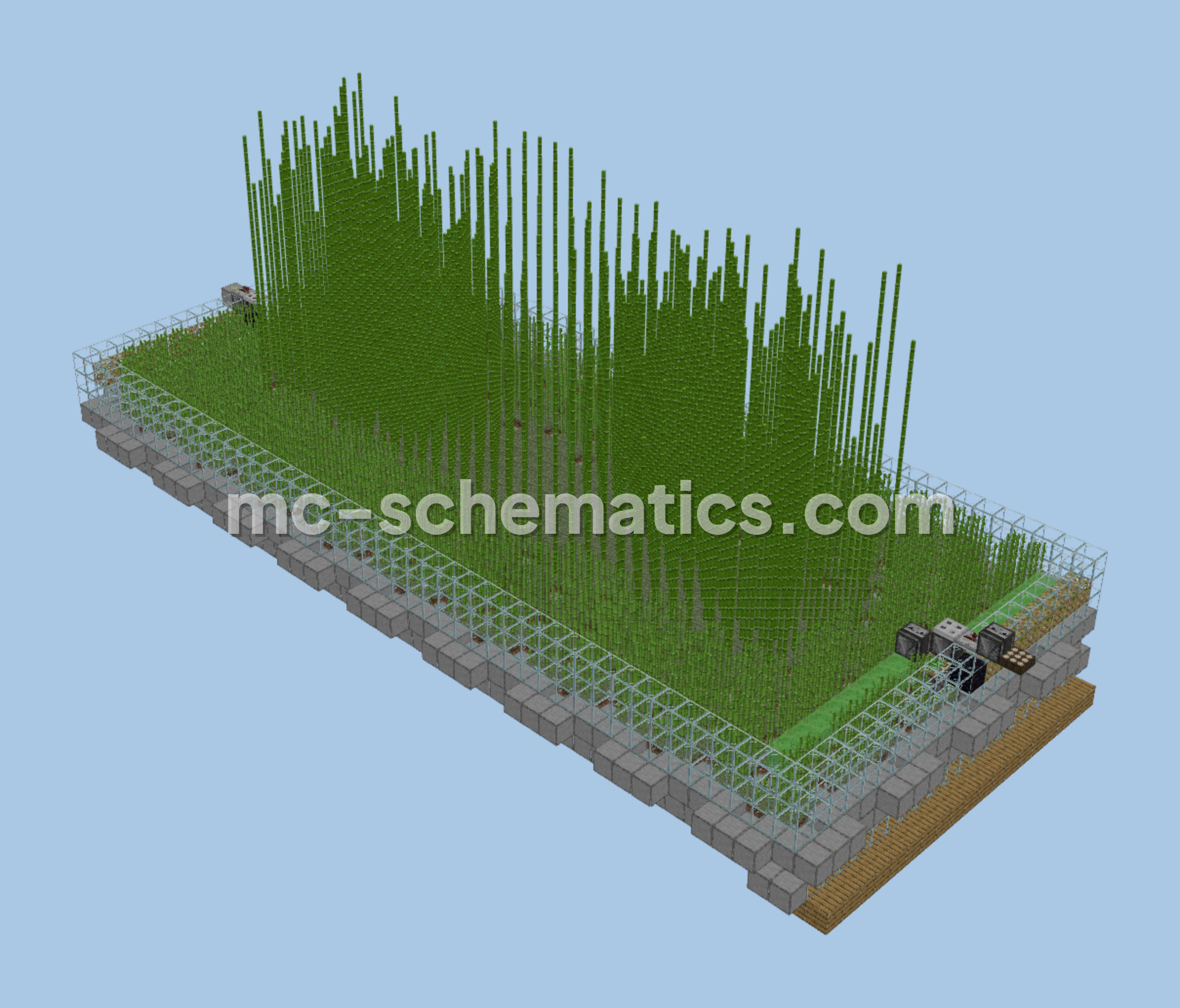 Bamboo and Sugar Cane Farm Minecraft schematic