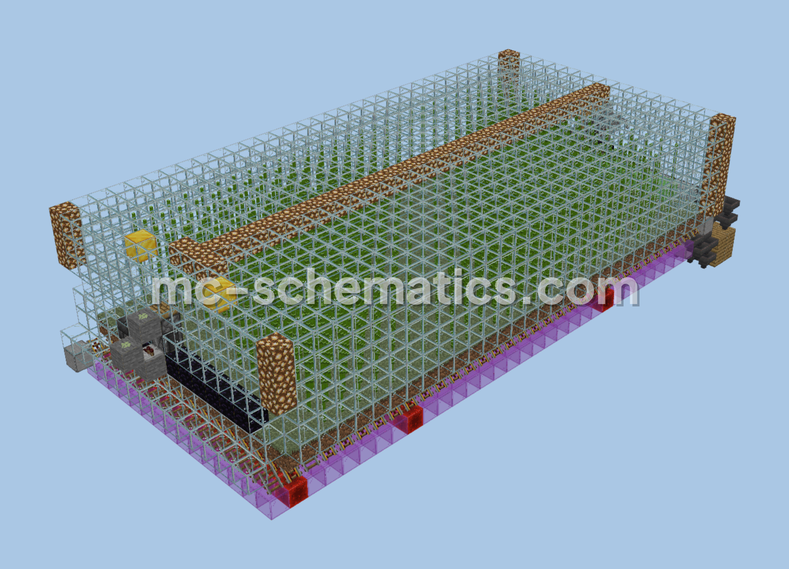 Bamboo Crop Farm - 10k Per Hour Minecraft schematic preview