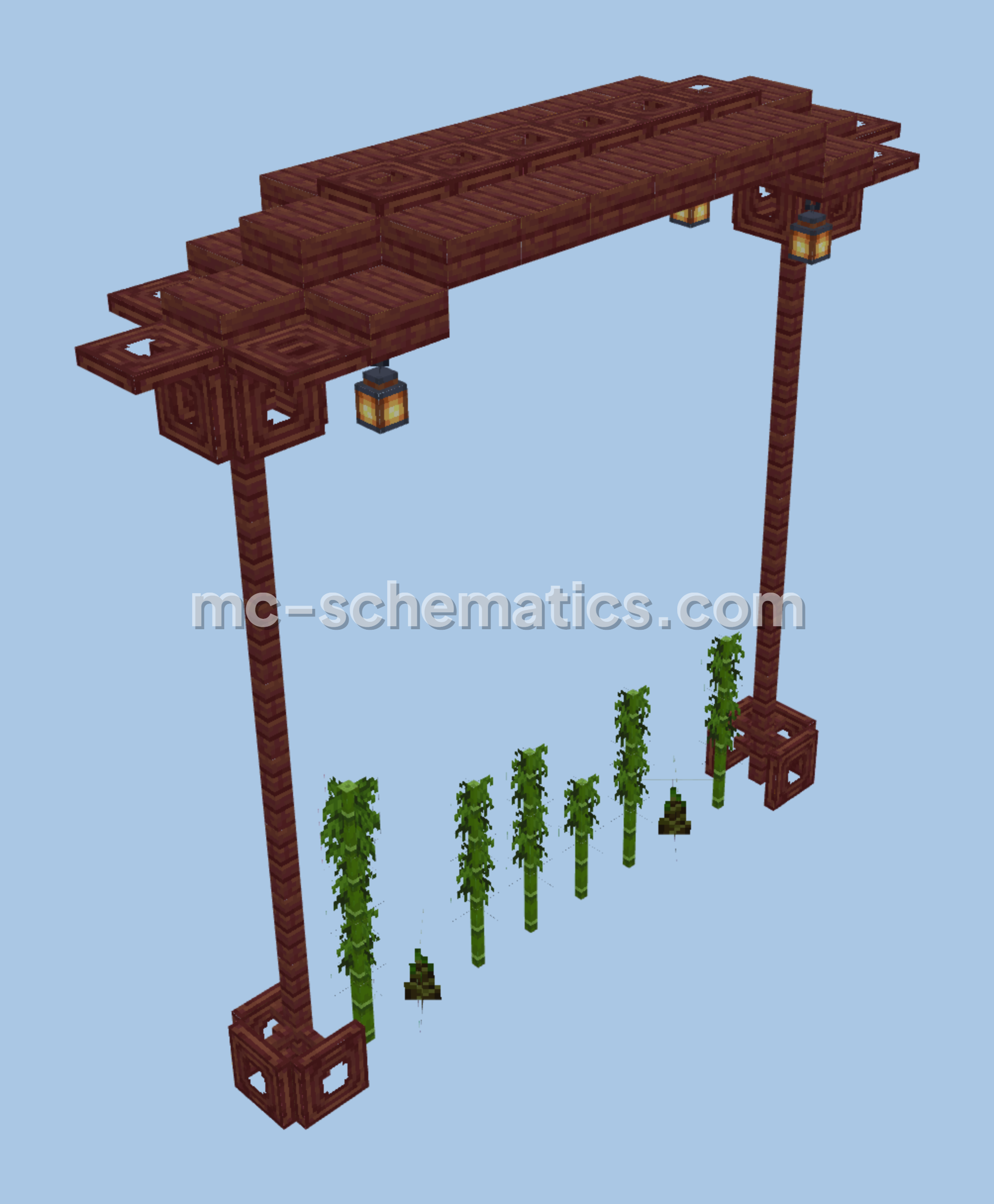 Bamboo Decorative Elements Minecraft schematic preview
