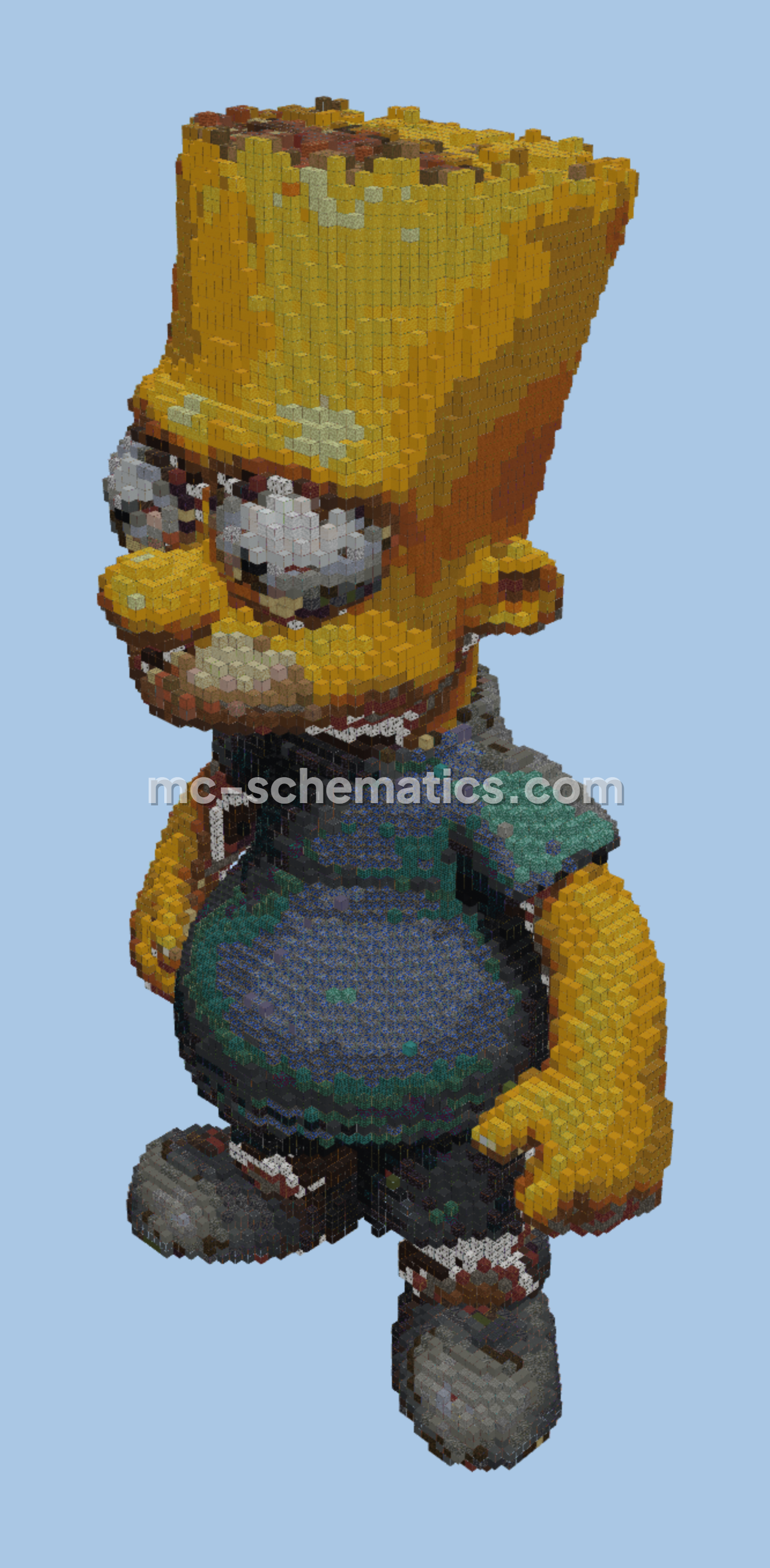 Bart Simpson Minecraft Build Minecraft schematic