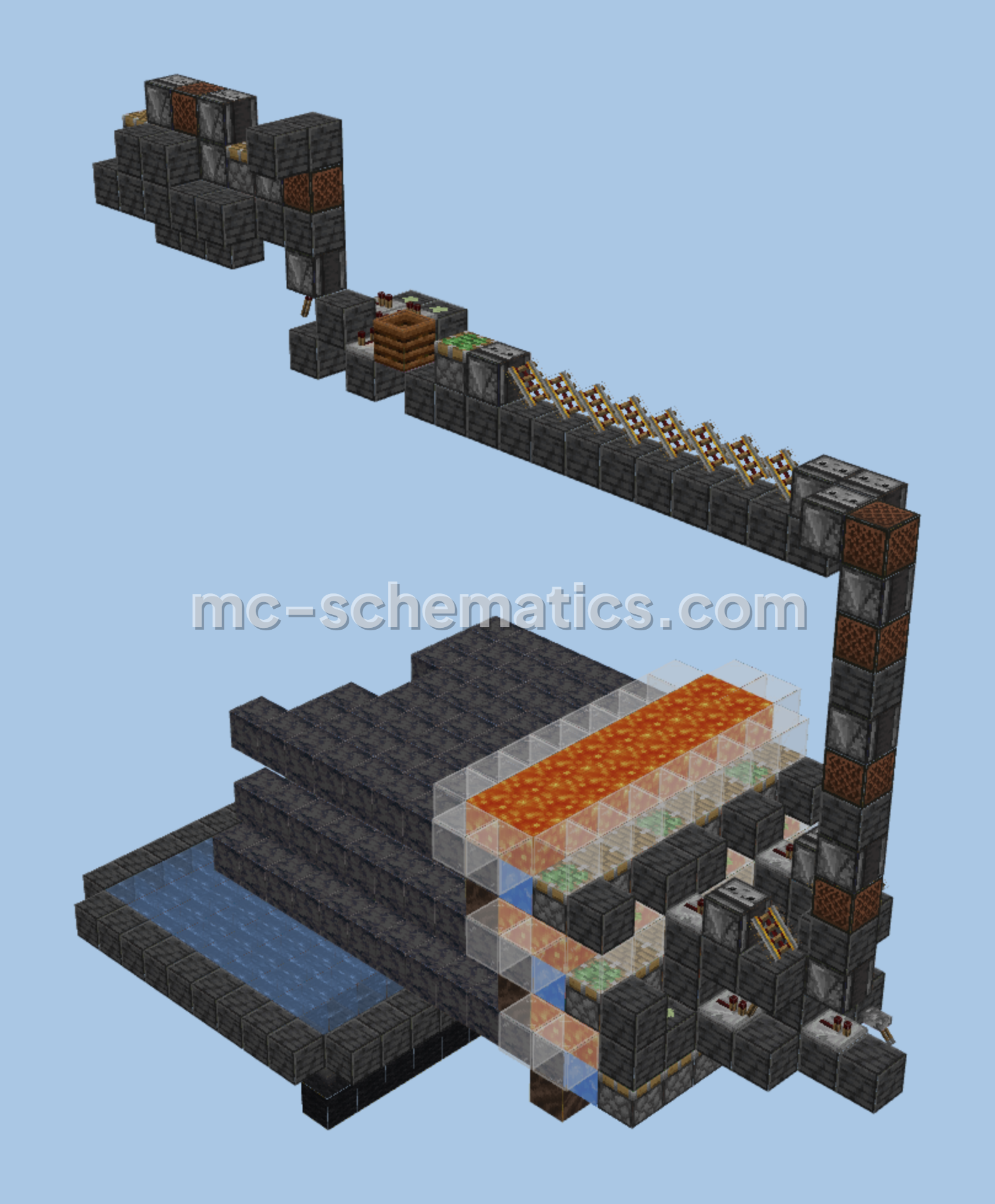 Basalt Generator 8gt Timer Minecraft schematic preview
