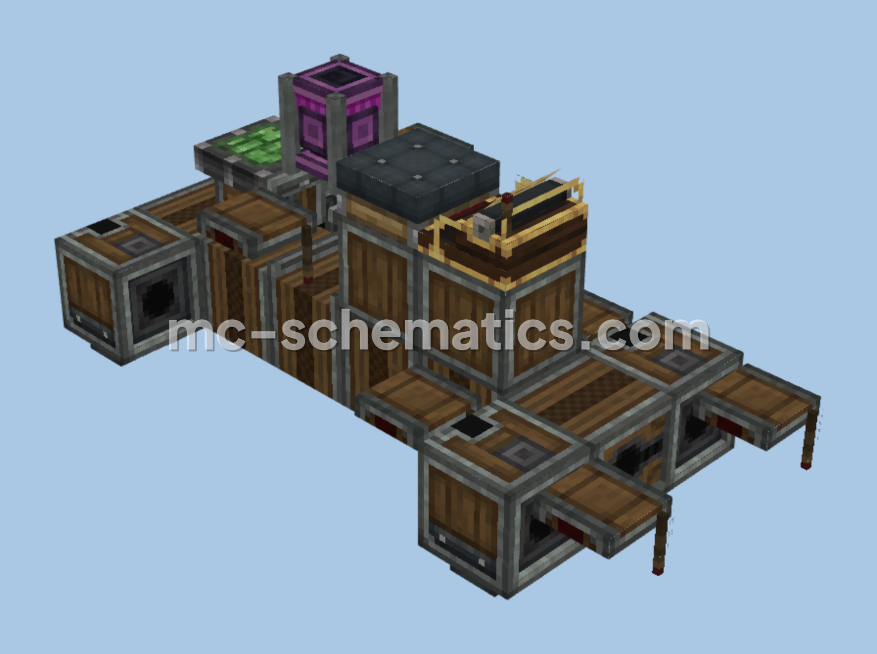 Basic Flying Car Vehicle Minecraft schematic preview