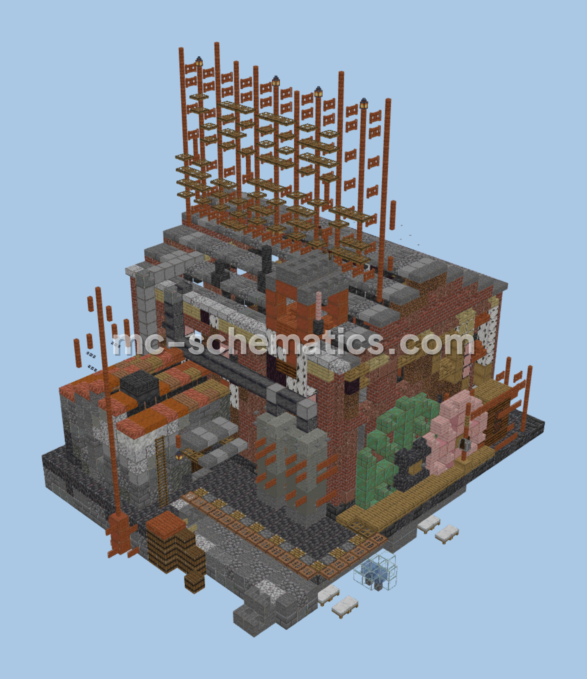 BdoubleO Iron Works Schematic Minecraft schematic preview