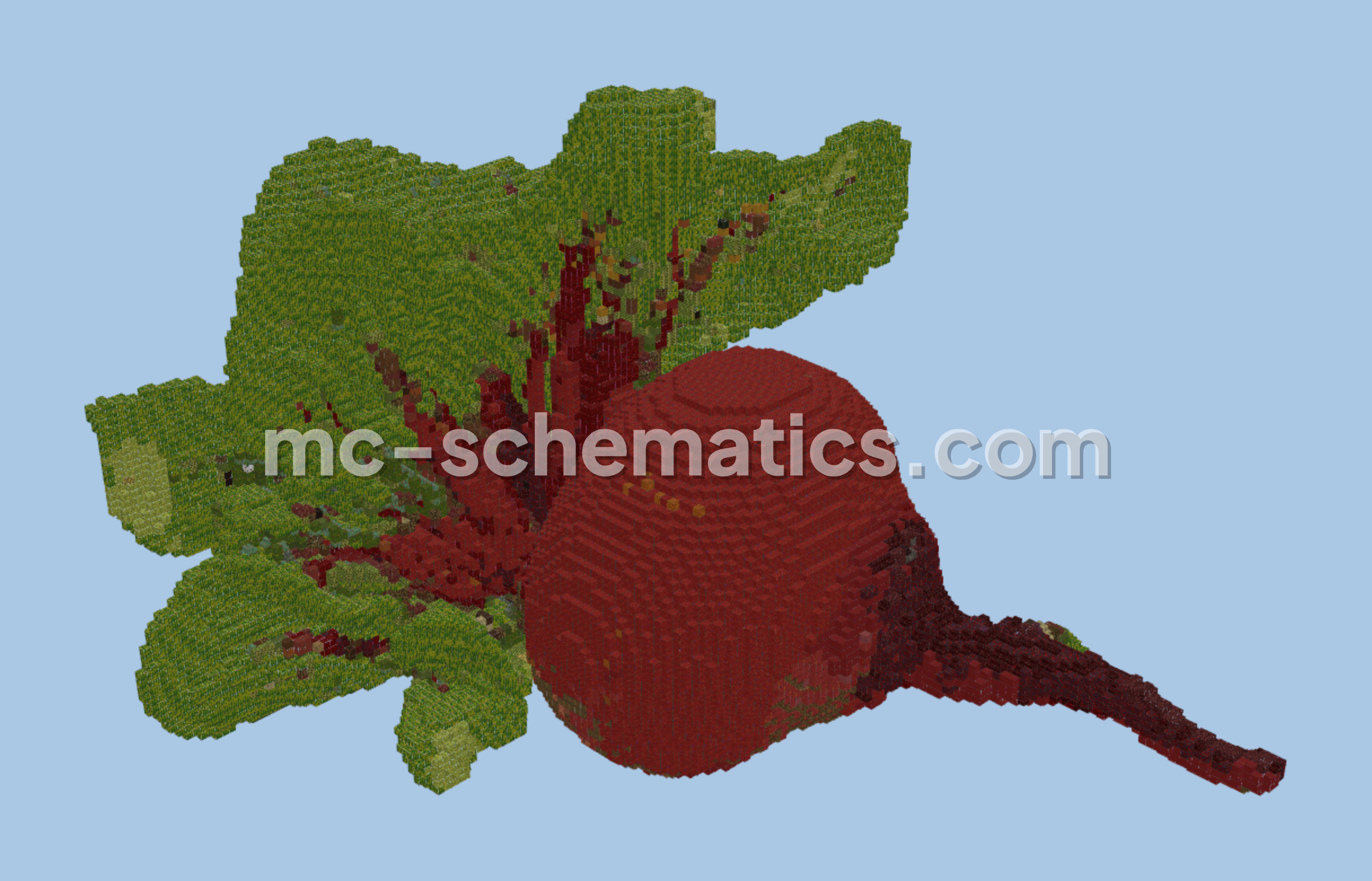 Beetroot Block Structure Minecraft schematic preview